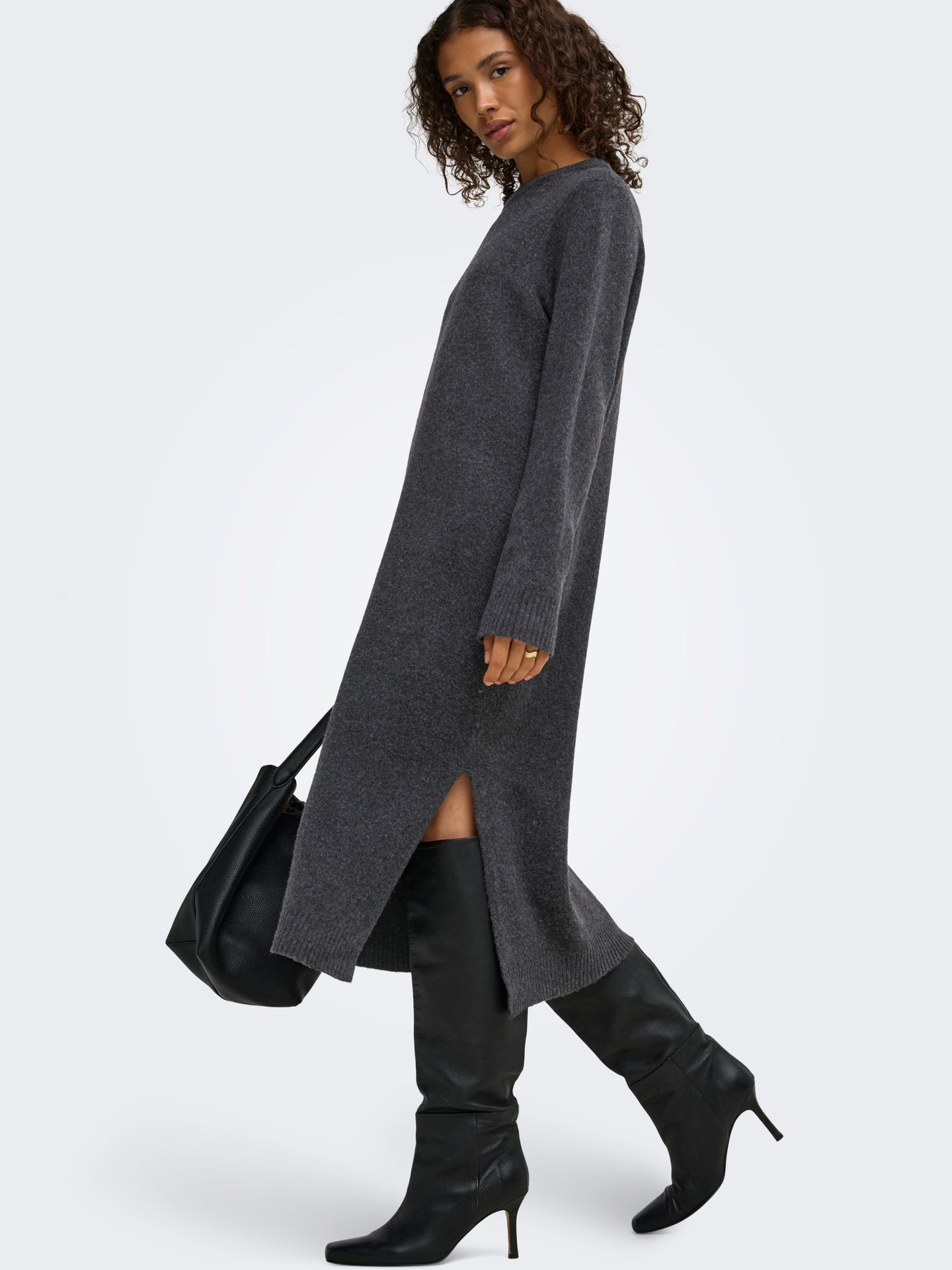 Only JDYSABRINA L/S DRESS KNT Phantom/Amore 2900172317068