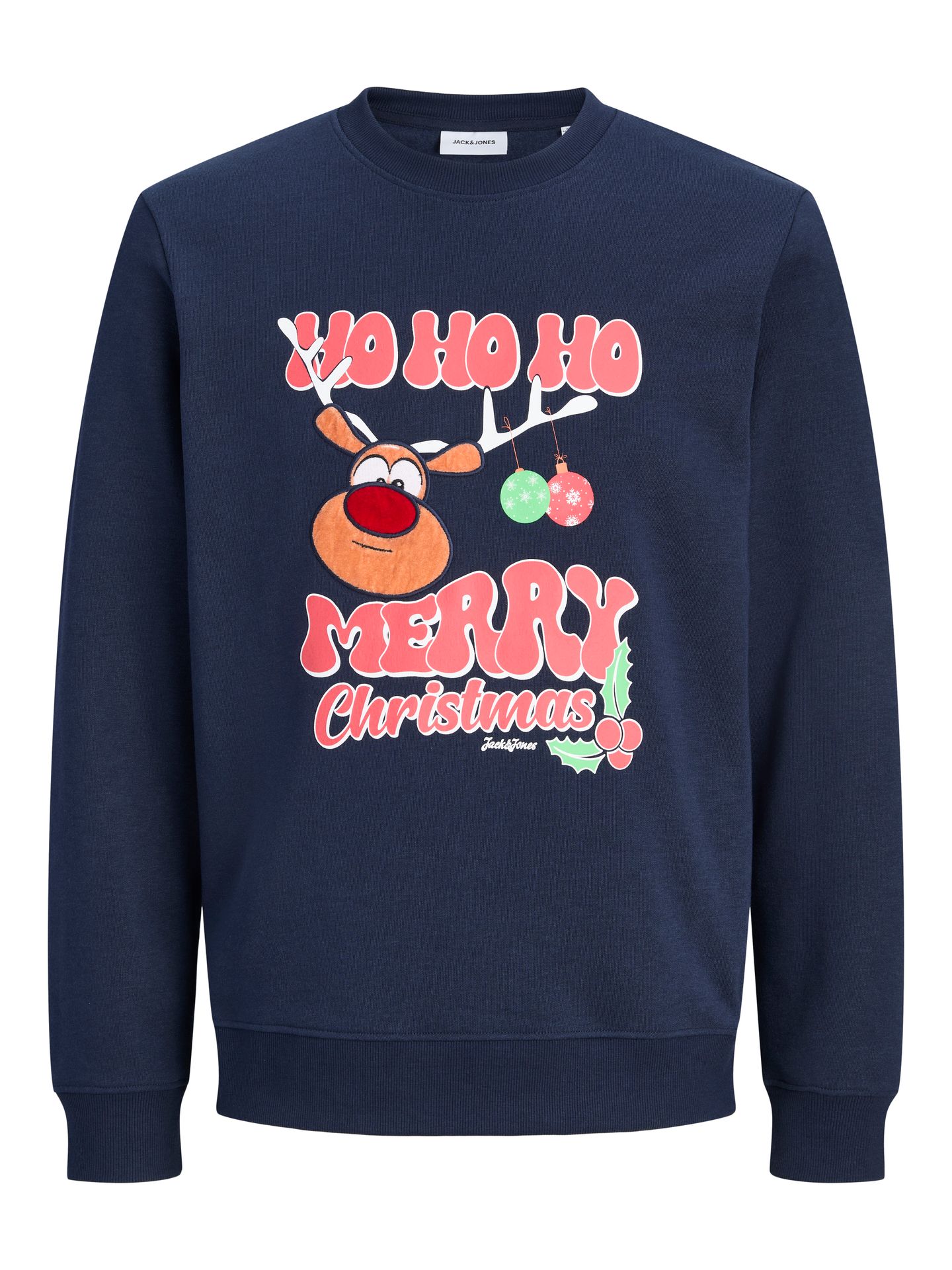 Jack & Jones JJXMAS FUN SWEAT CREW NECK Navy Blazer 00121603-EKA26011400000253