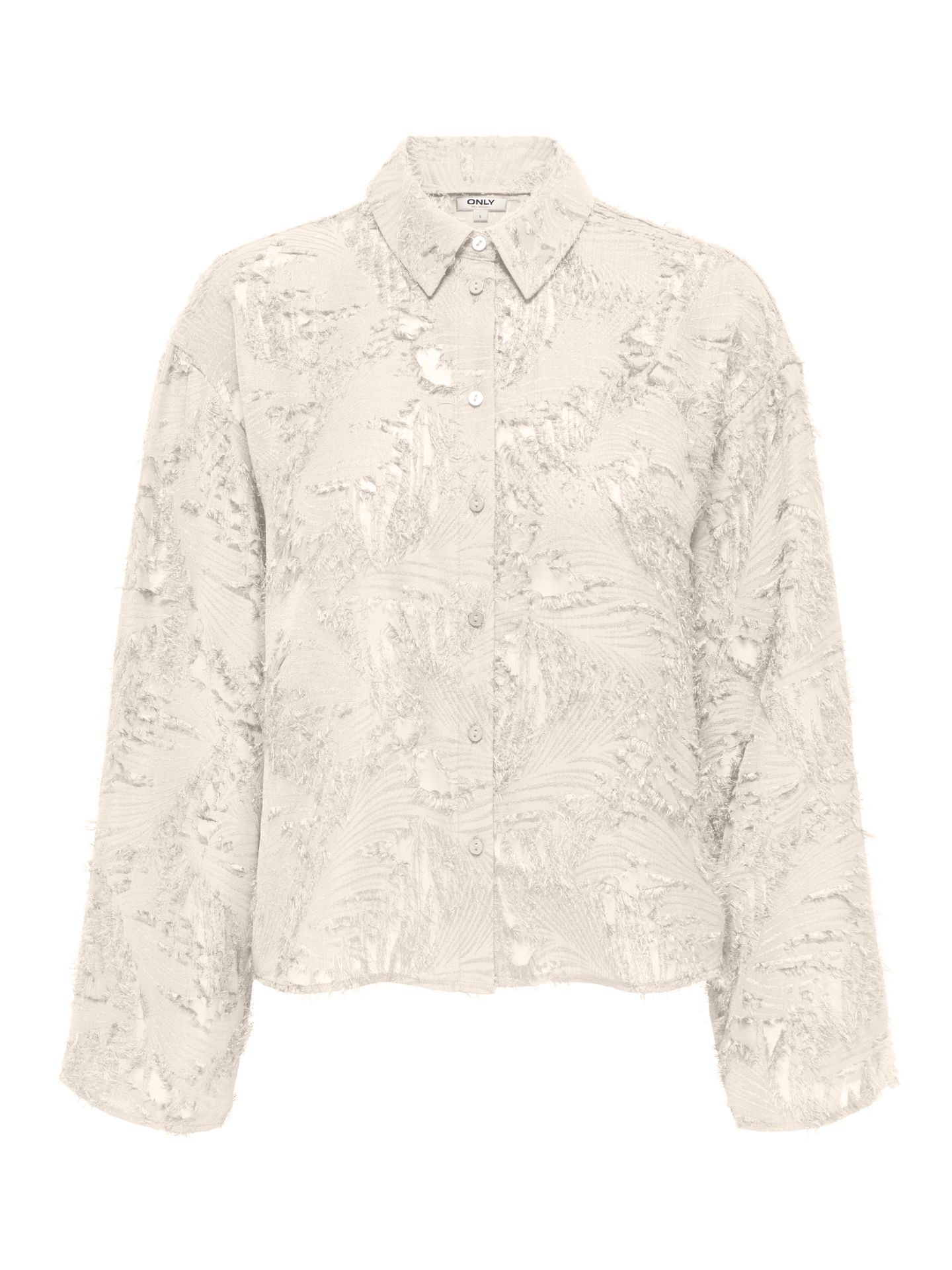 Only ONLMOVIDA L/S JAQUARD SHIRT WVN Egret 00121604-EKA26011400000202