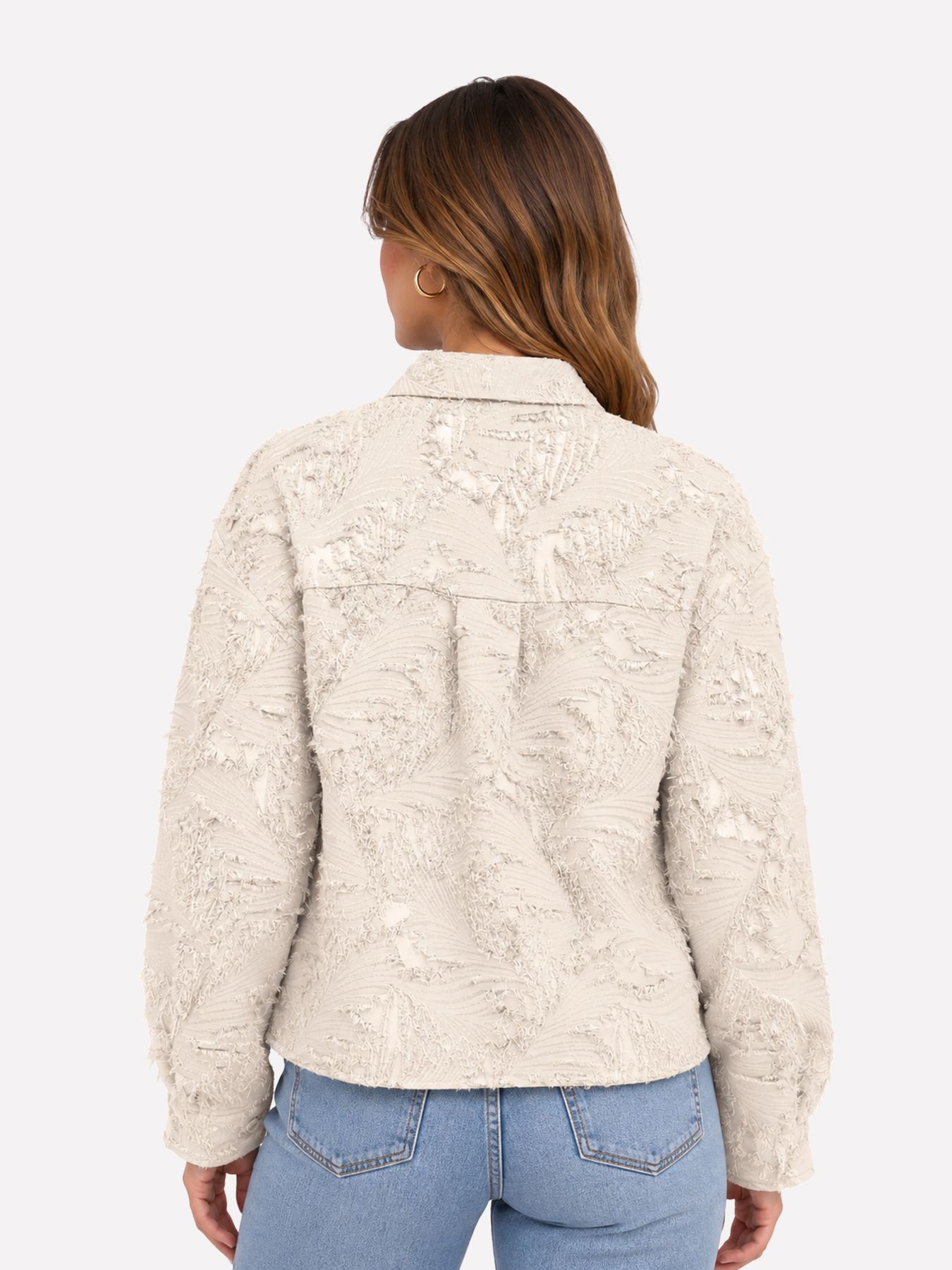 Only ONLMOVIDA L/S JAQUARD SHIRT WVN Egret 2900172328057