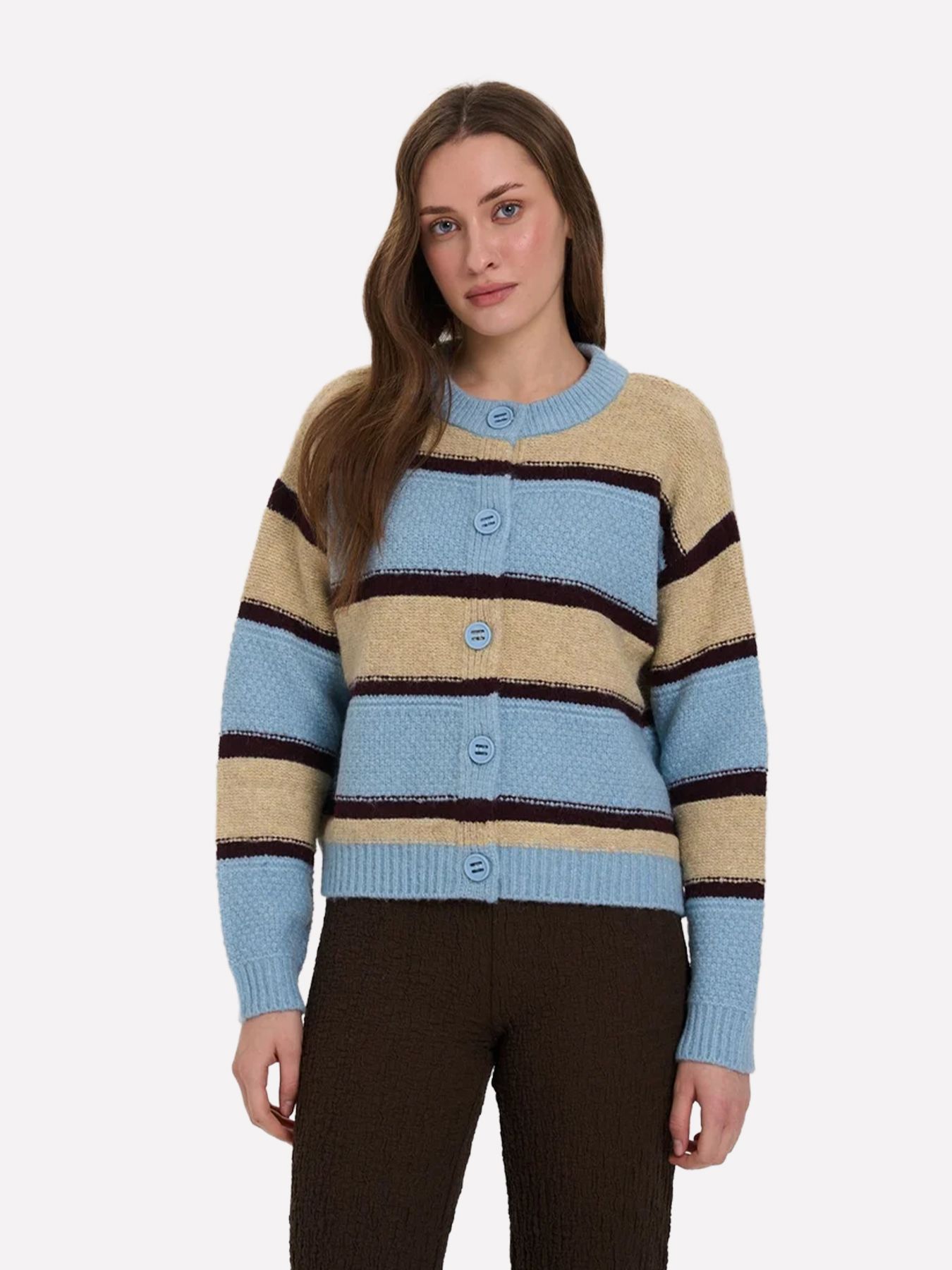 24 Colours Cardigan Multicolor Stripe 00121624-MULTICOLORSTRIPE