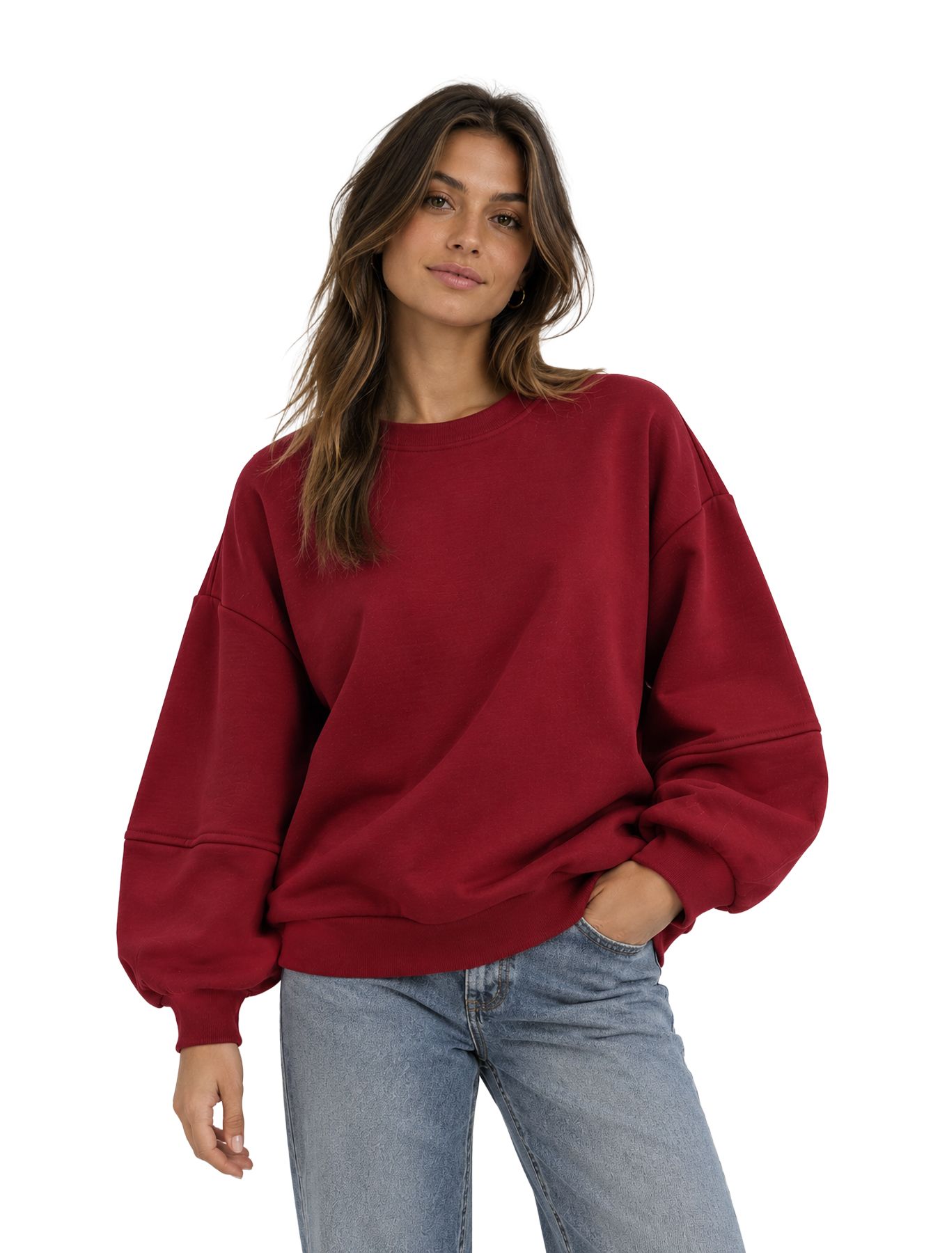 24 Colours Sweatshirt bordeaux 00121625-R1