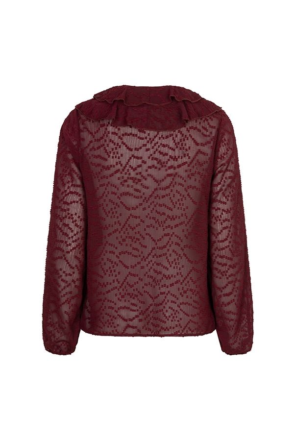 Lofty Manner Blouse Kio - Boho Ruffle 258 burgundy 2900172397039