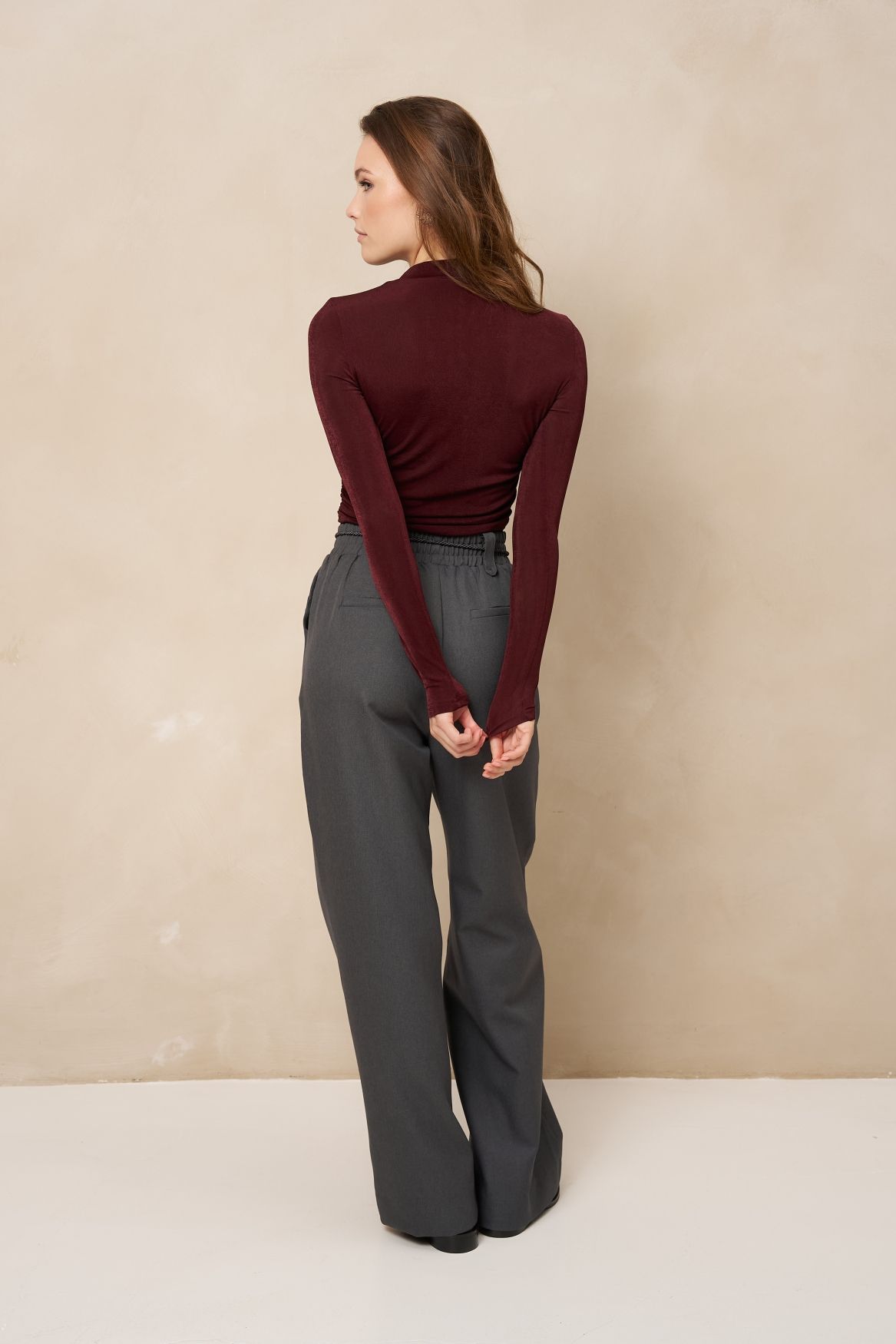 Lofty Manner Top Kelly - Gathered Top 258 burgundy 2900172399040