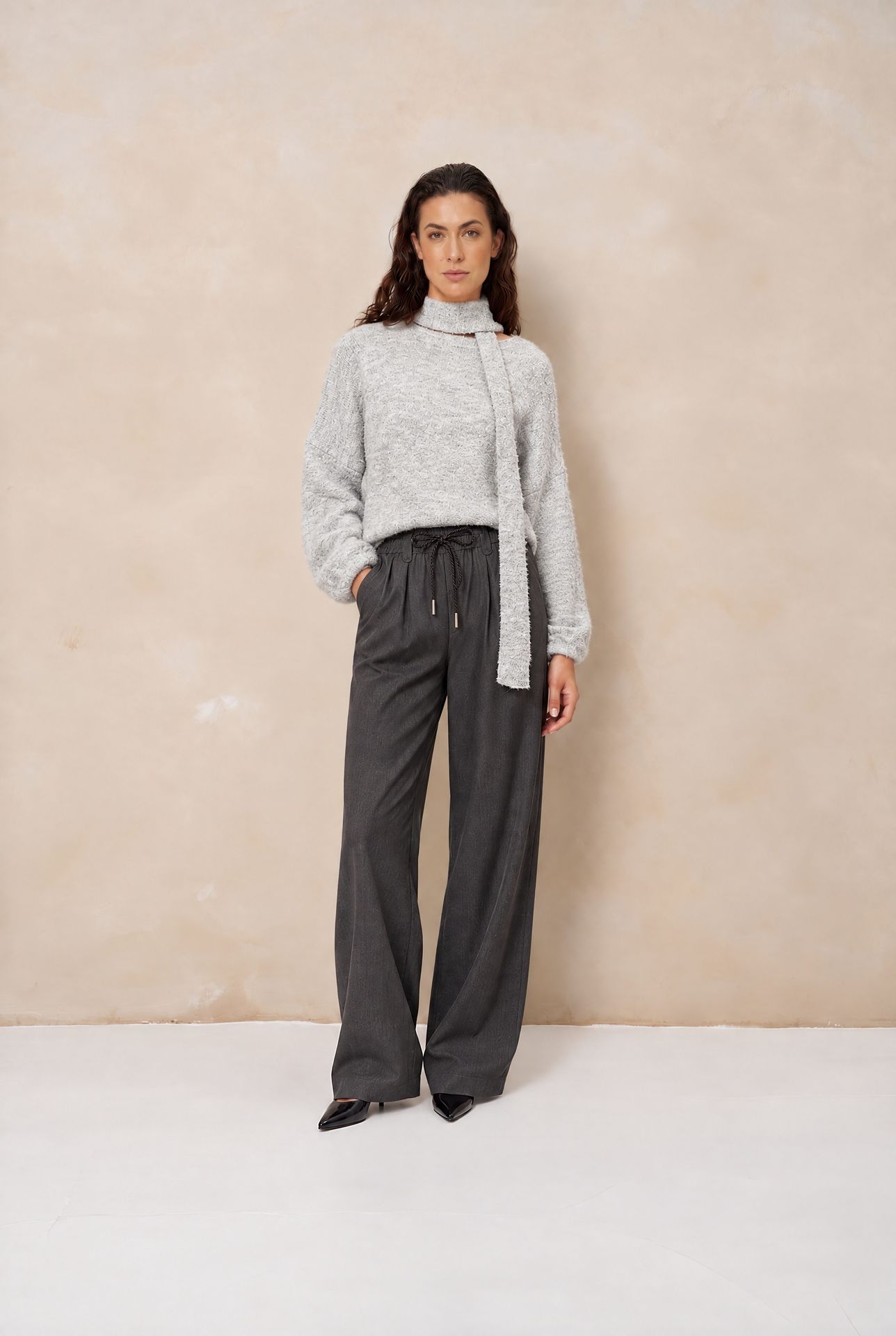 Lofty Manner Jumper Kira - Relaxed Knit 547 light grey melange 2900172400043