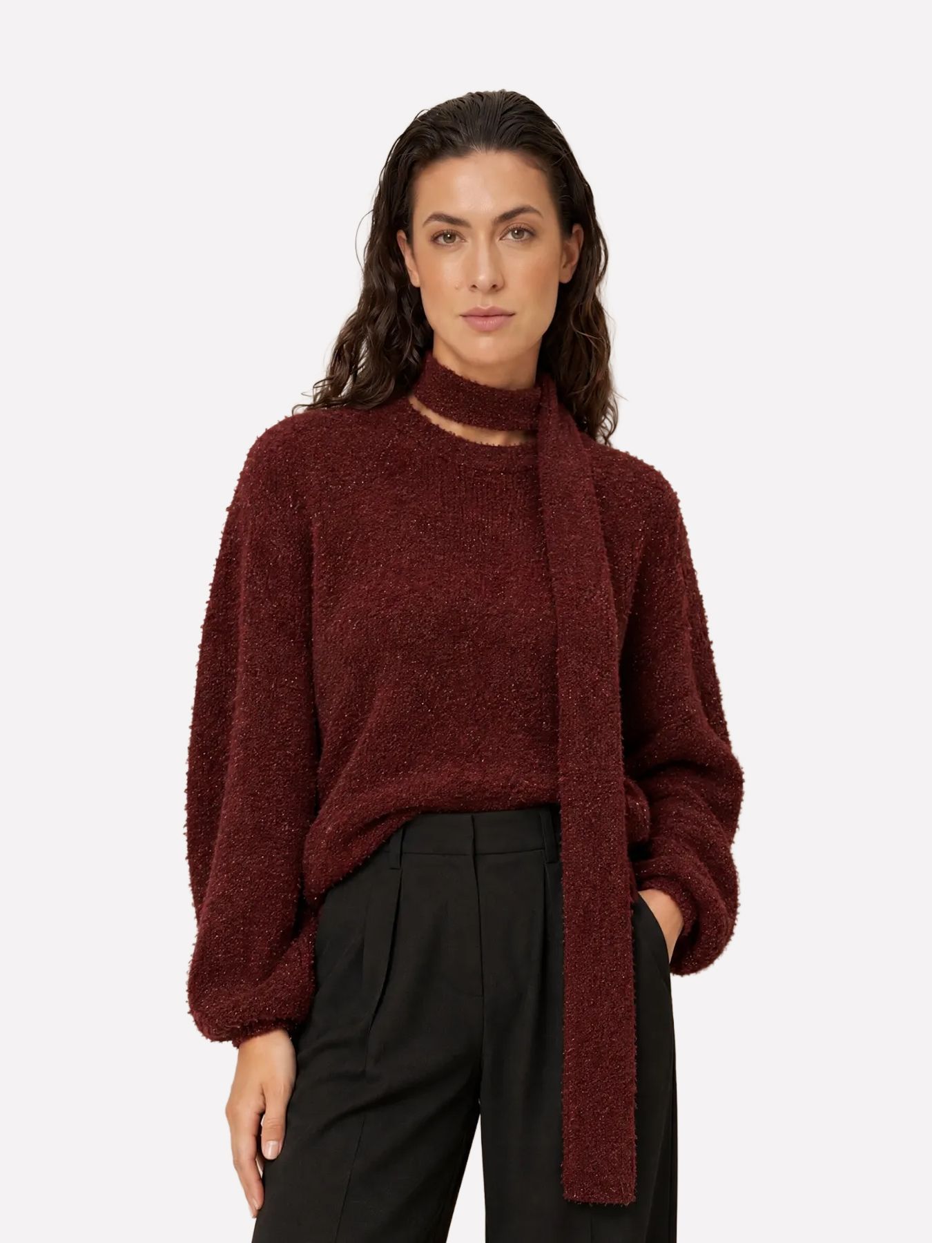 Lofty Manner Jumper Kira - Relaxed Knit 258 burgundy 2900172401026