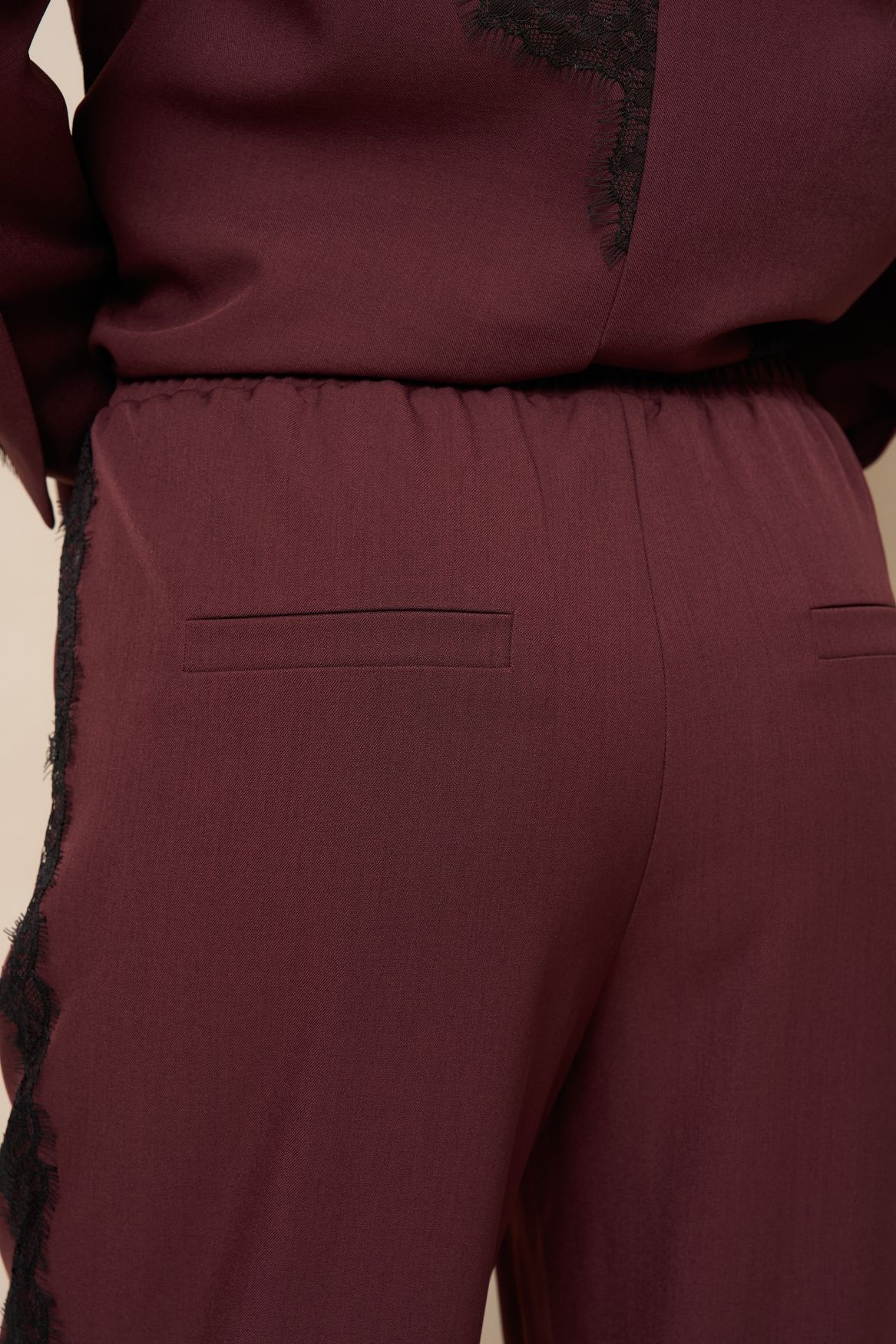 Lofty Manner Pant Koya - Lace Tape 258 burgundy 2900172402030