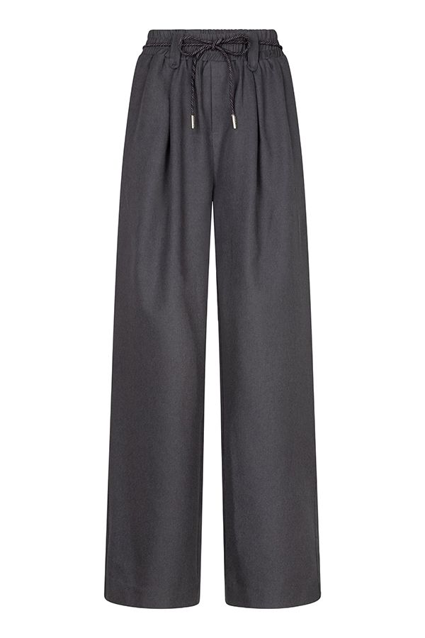Lofty Manner Pant Kela - Pleated Tailored 549 anthracite 00121650-EKA26013300000108