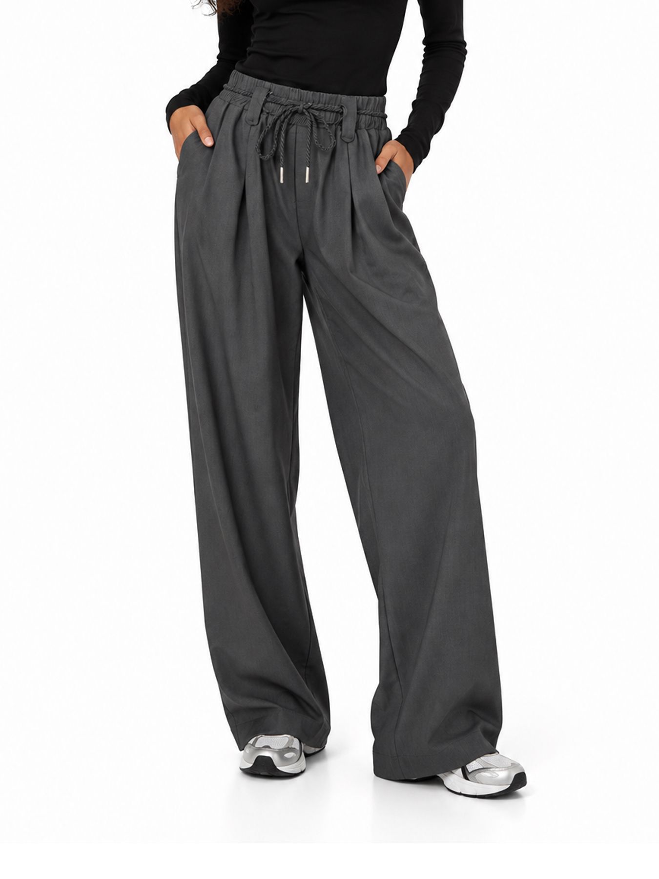 Lofty Manner Pant Kela - Pleated Tailored 549 anthracite 2900172403037