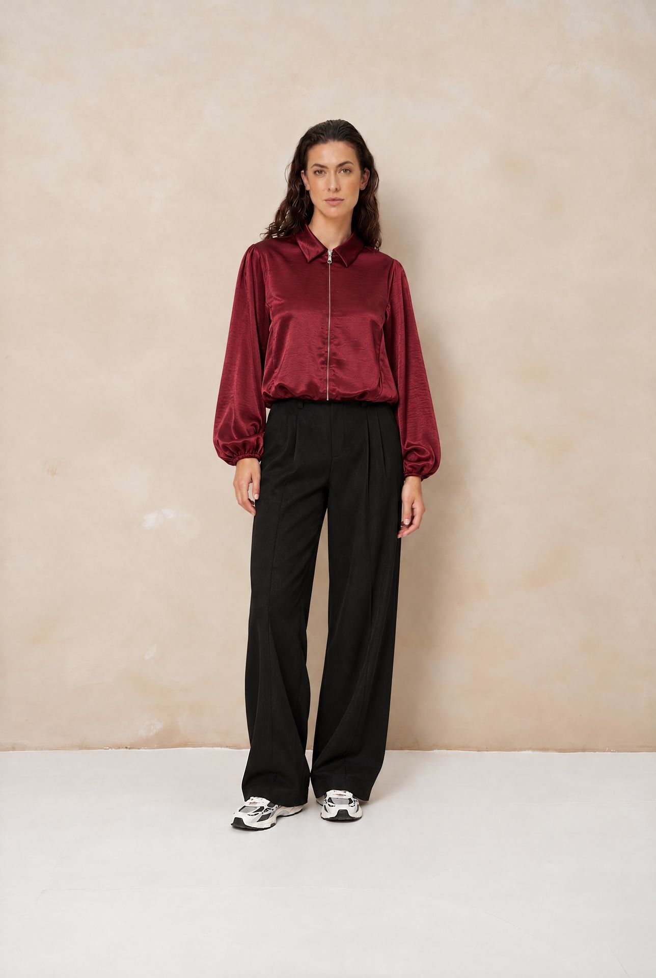 Lofty Manner Jacket Kairi - Satin Bomber 258 burgundy 2900172406045