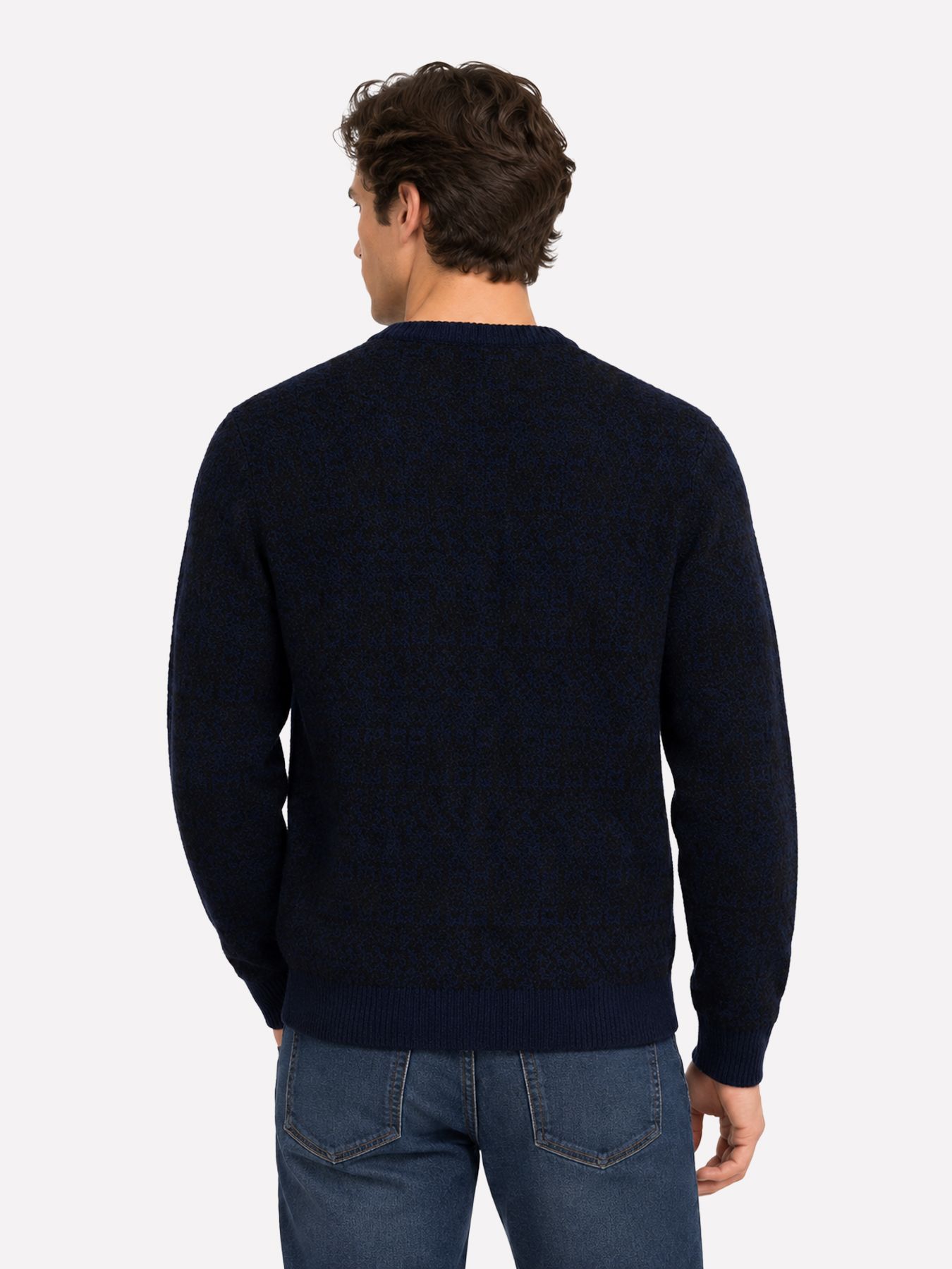 Only & Sons ONSSAGE REG LS WOOL BLEND CREW KNIT Baritone Blue/BLACK 2900172412022
