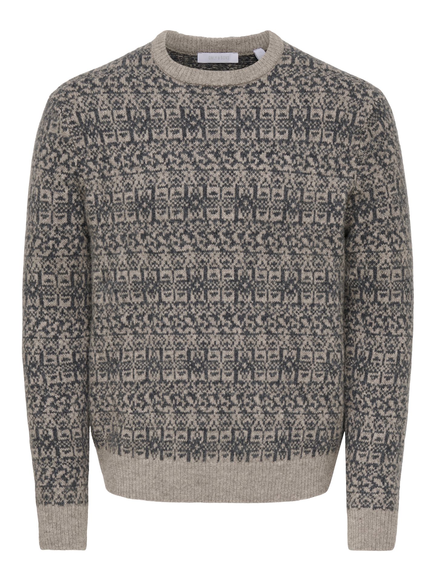 Only & Sons ONSSAGE REG LS WOOL BLEND CREW KNIT Walnut/DGM 00121656-EKA26011400003817