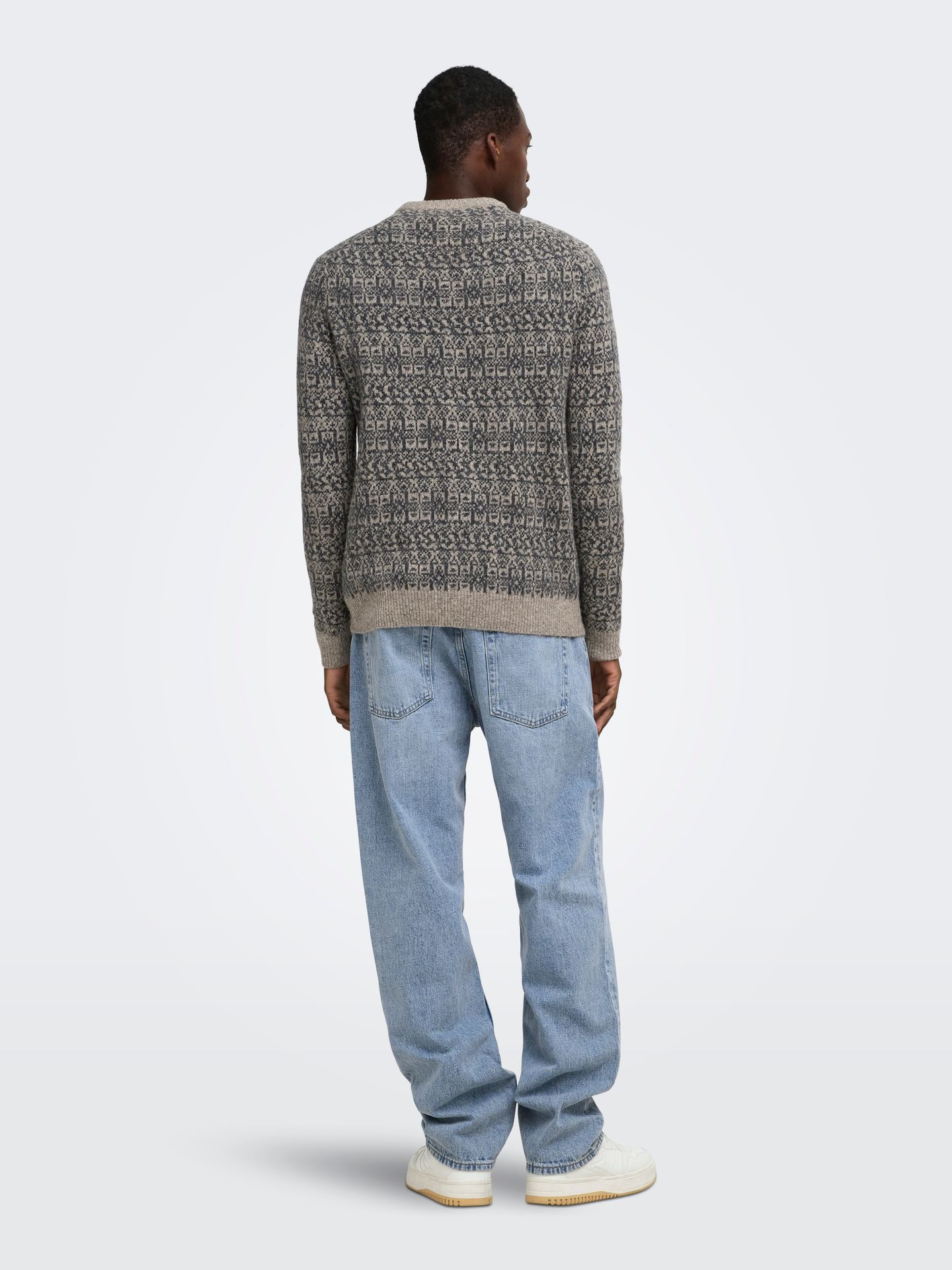 Only & Sons ONSSAGE REG LS WOOL BLEND CREW KNIT Walnut/DGM 2900172413029