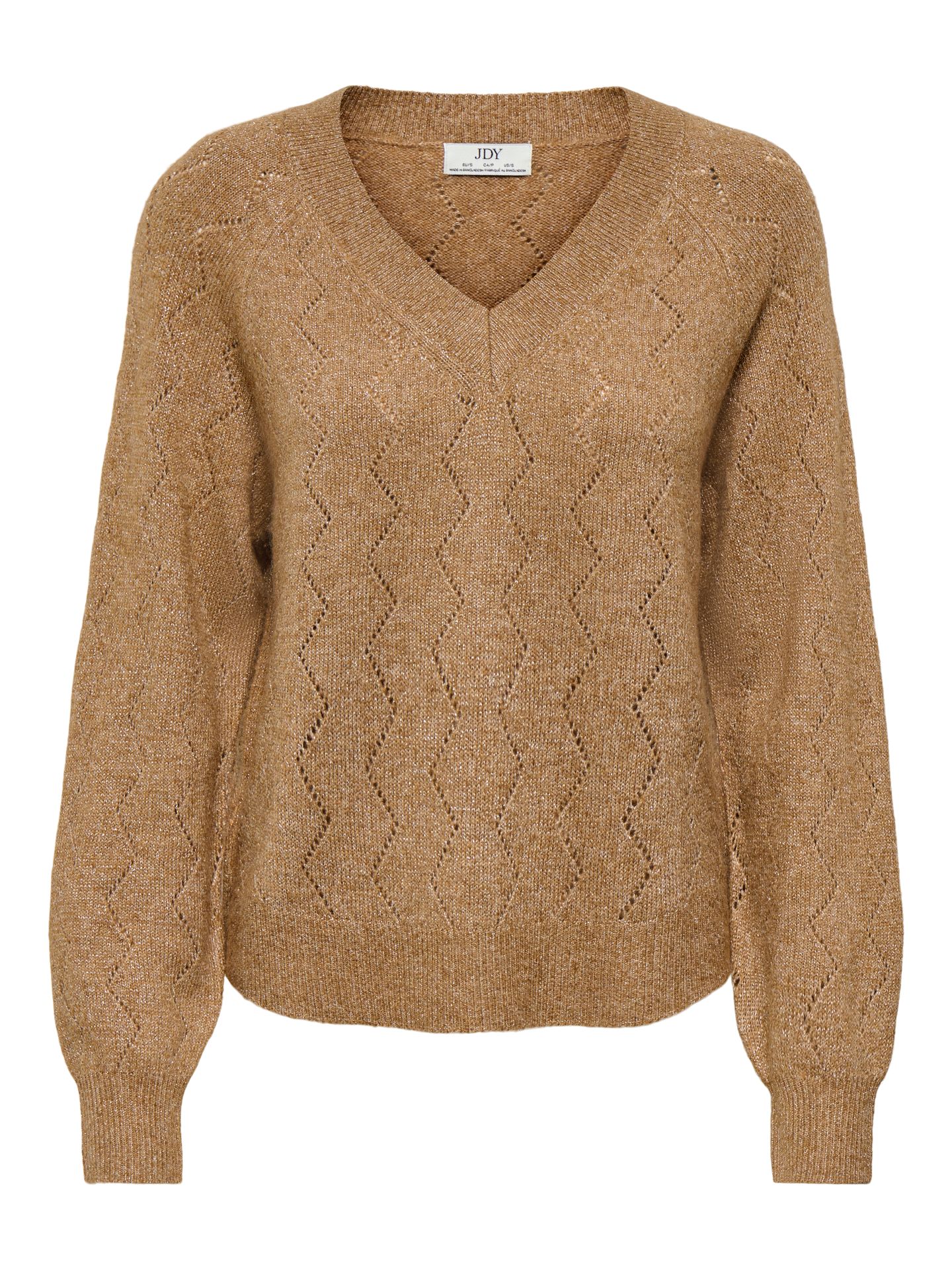 JDY JDYASPEN LIFE L/S V-NECK PULLOVER K Toasted Coconut/Leo Washed 00121663-EKA26011400000371
