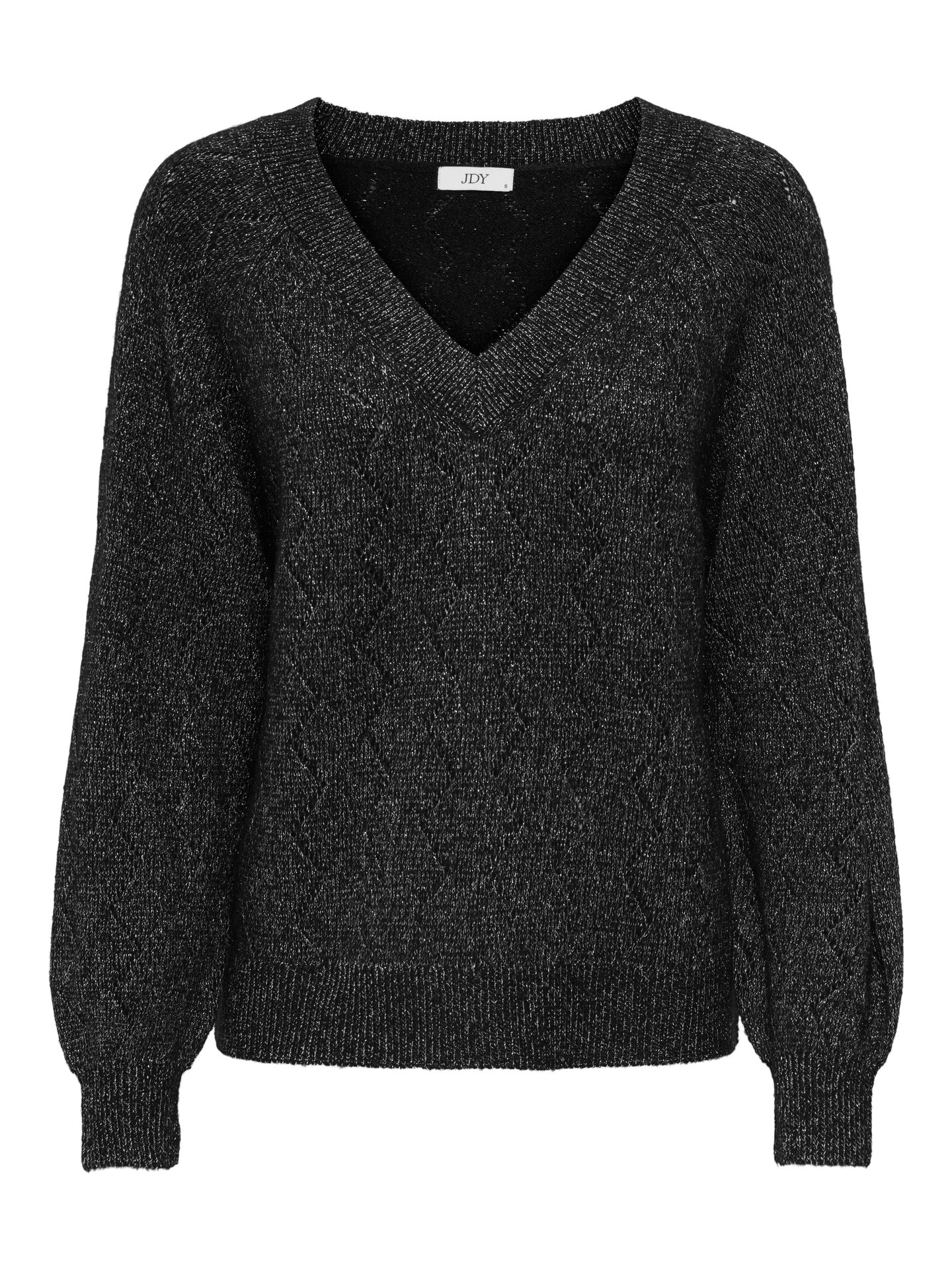 JDY JDYASPEN LIFE L/S V-NECK PULLOVER K Black/Rad 00121663-EKA26011400000387