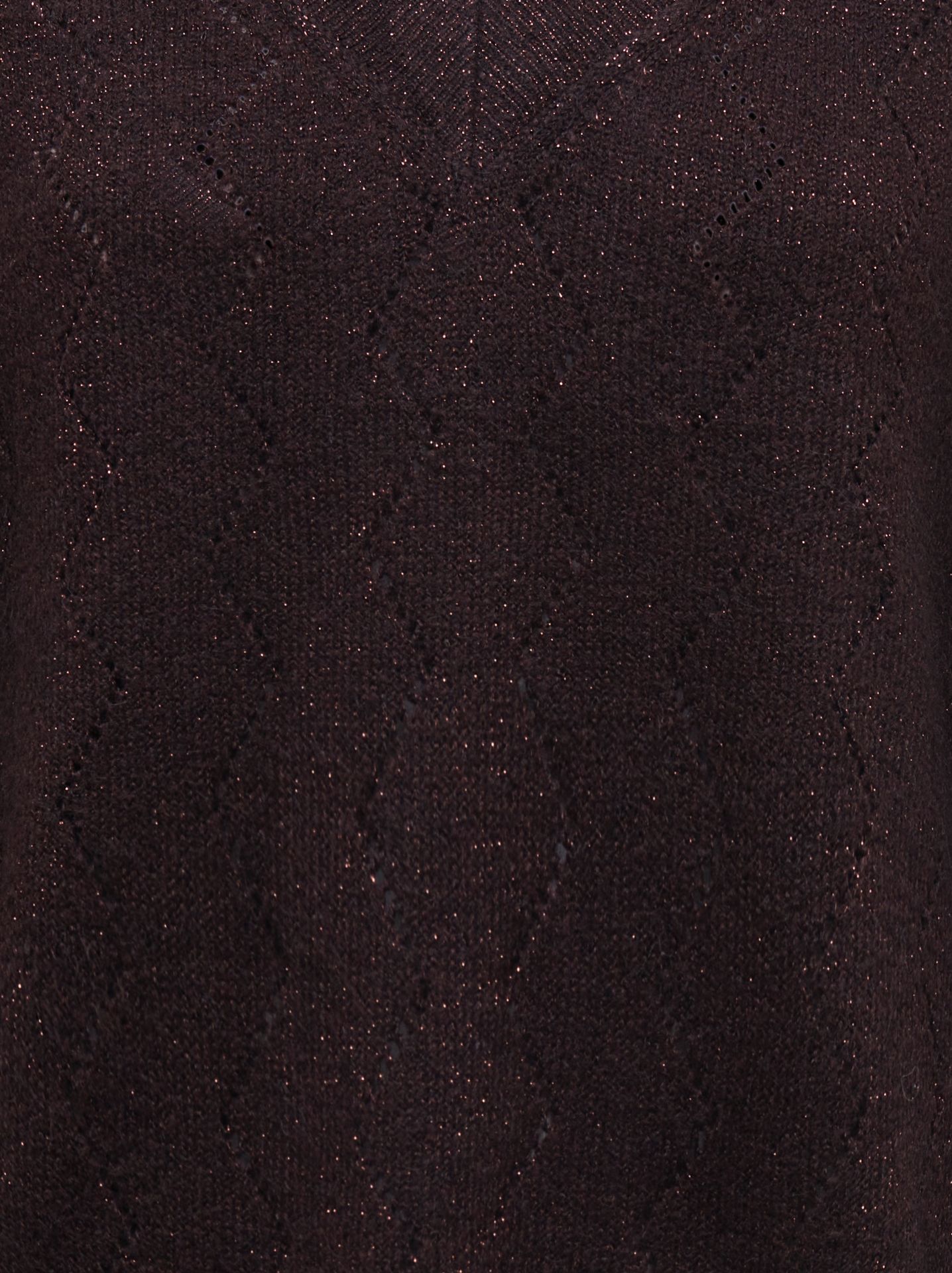 JDY JDYASPEN LIFE L/S V-NECK PULLOVER K Chocolate Plum/W. DTM LUREX 2900172425060