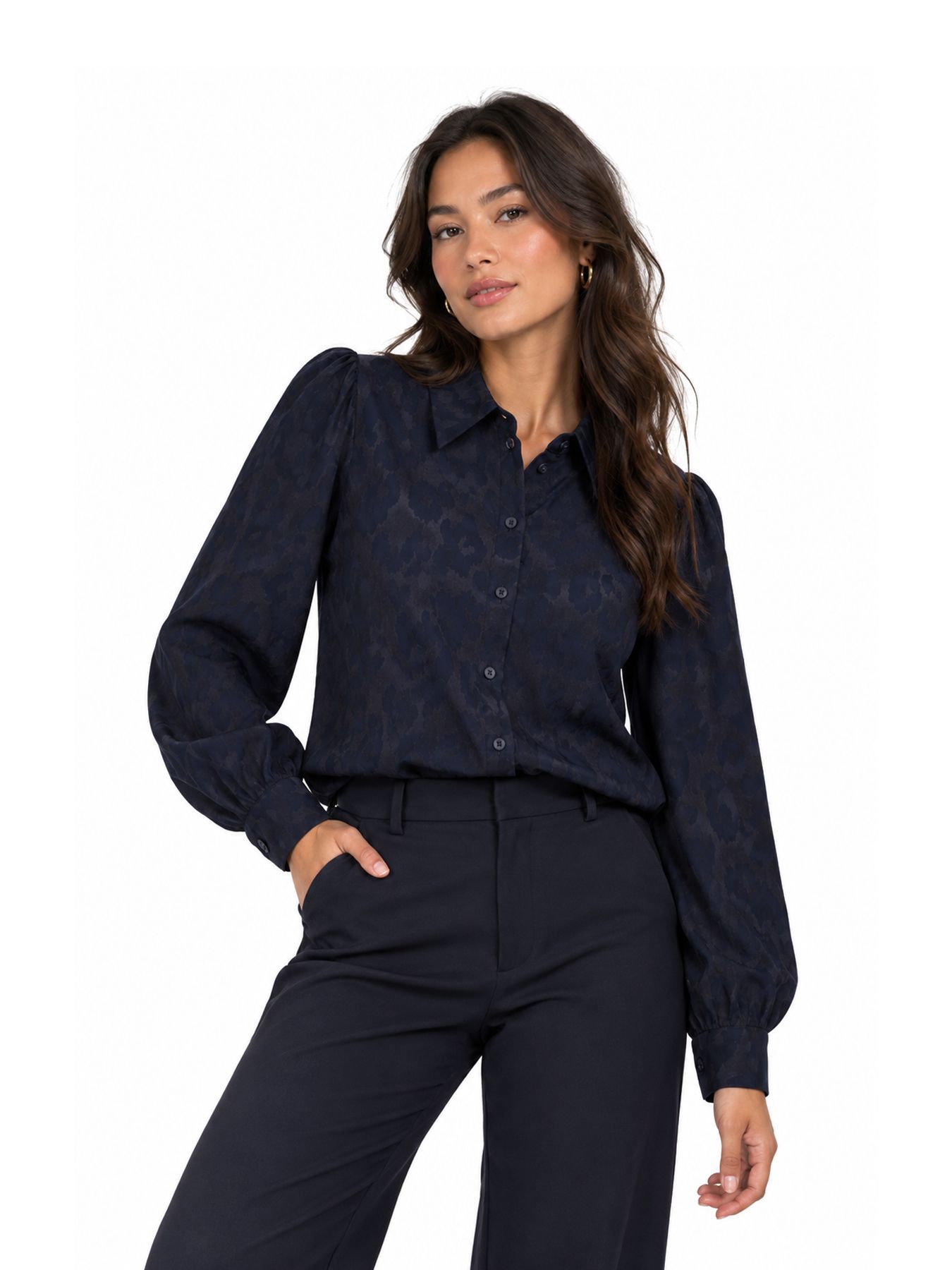 Elvira Blouse Valina Sapphire animal 00121667-1090