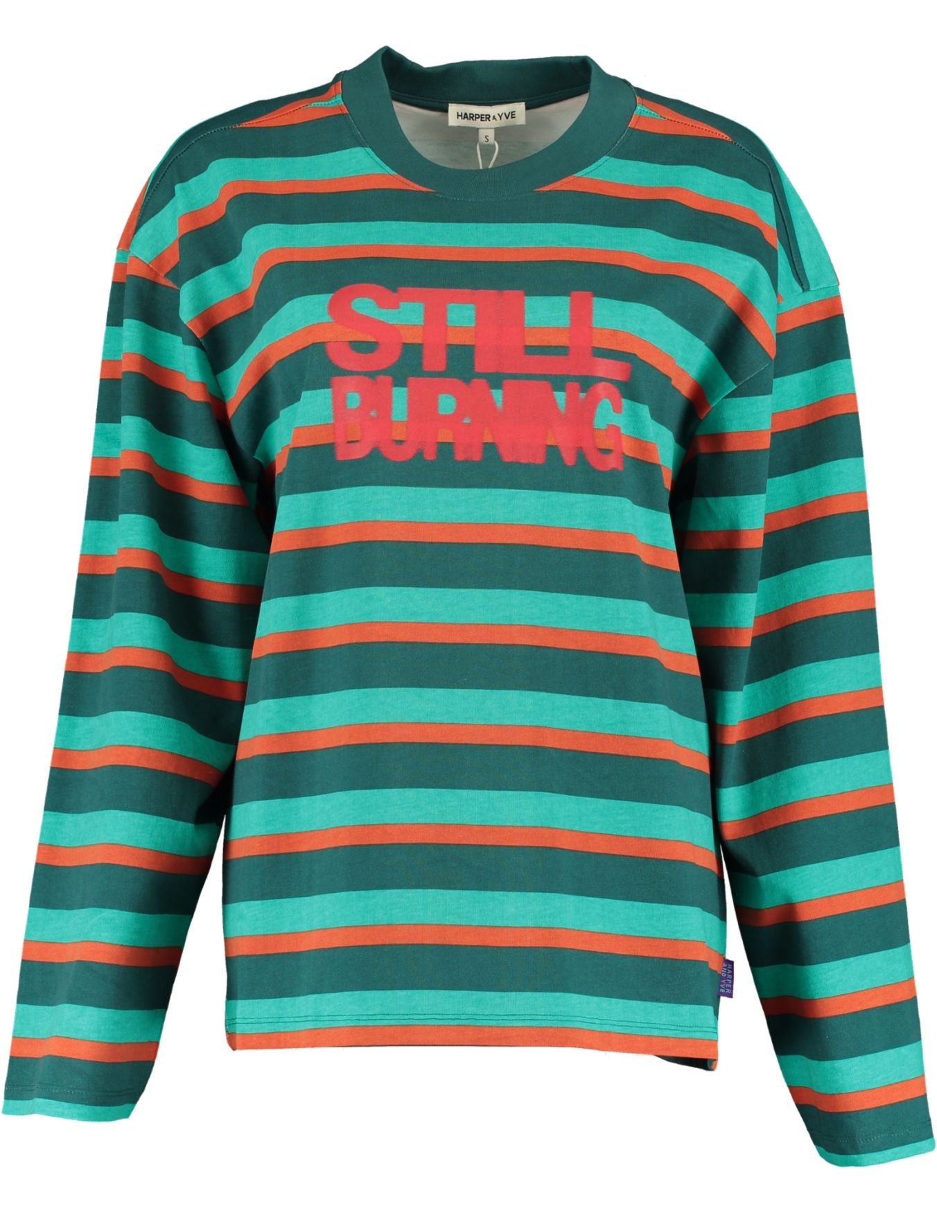 Harper & Yve STILL BURNING-LS 551 DEEP TEAL STRIPE 00121675-EKA26014200000052