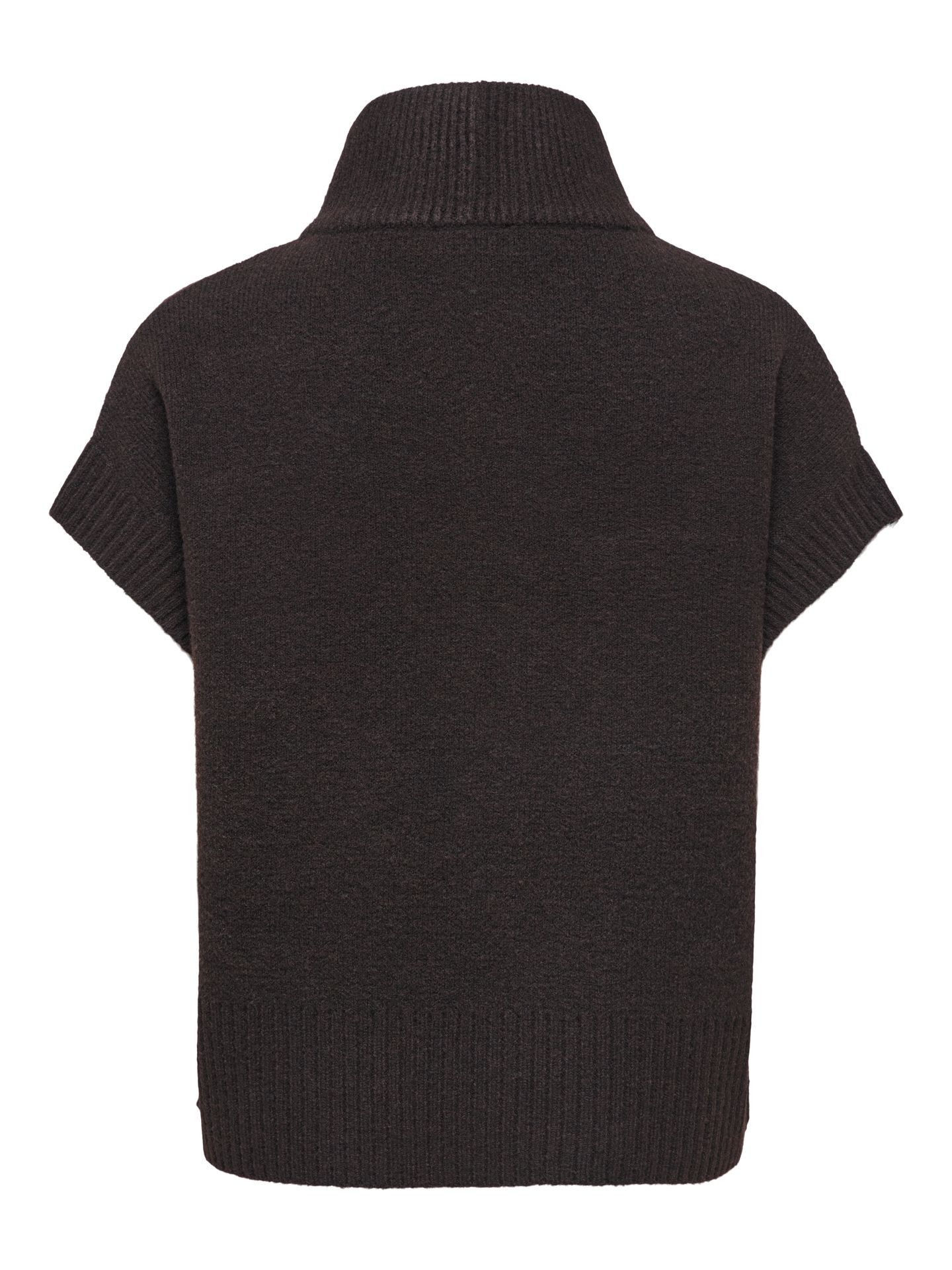 Only JDYLEA S/L HN 2WAY ZIP VEST KNT NOO Chocolate Torte/Black/birch stripe 2900172453025