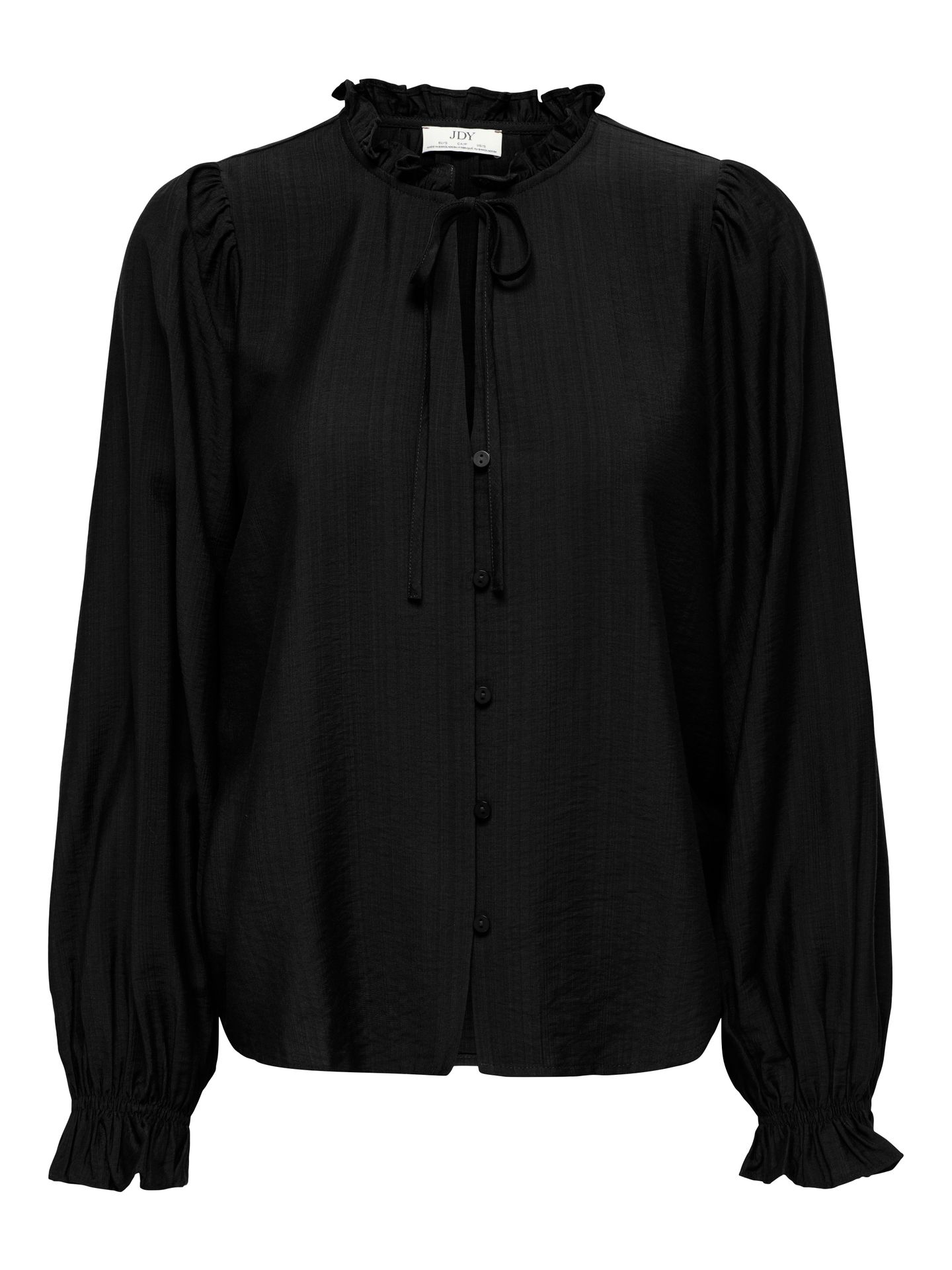 Only JDYVENUS L/S V-NECK STRING SHIRT WV Black 00121683-EKA26011400000004