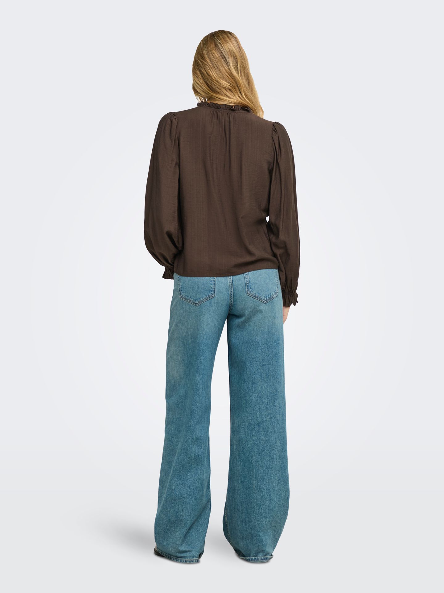 Only JDYVENUS L/S V-NECK STRING SHIRT WV Coffee Bean 2900172450048