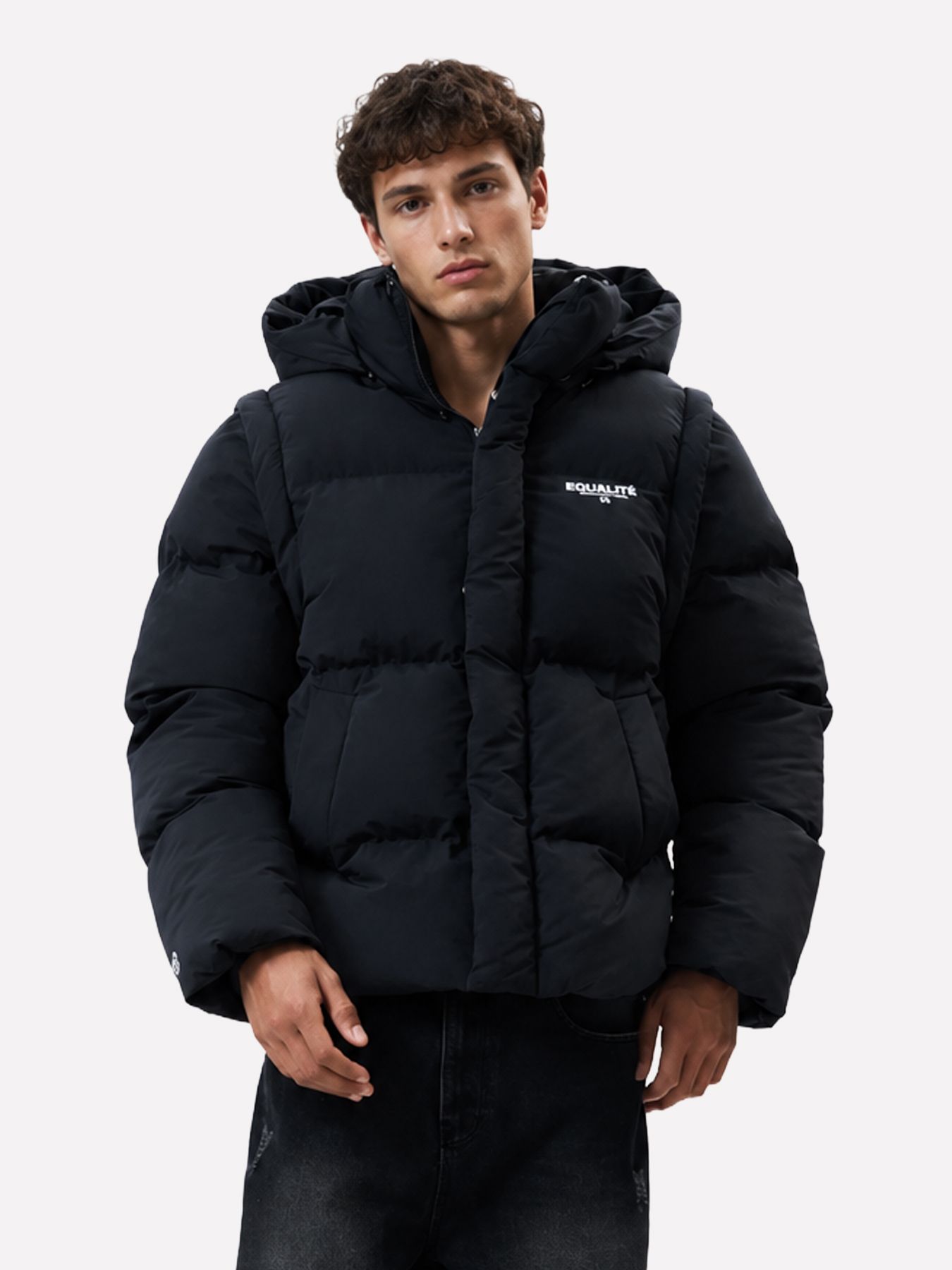 EqualitÃ© 2 in 1 societe puffer Black 00121684-BLC