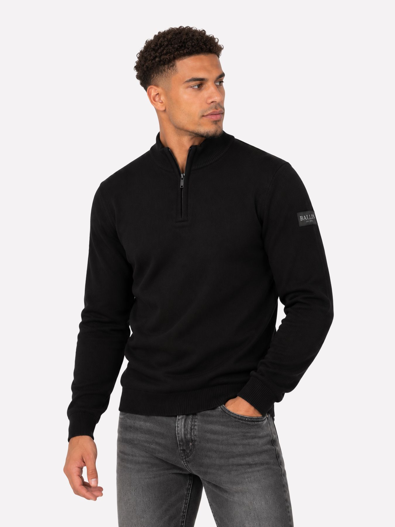 Ballin Half knit zip Black 00121697-999