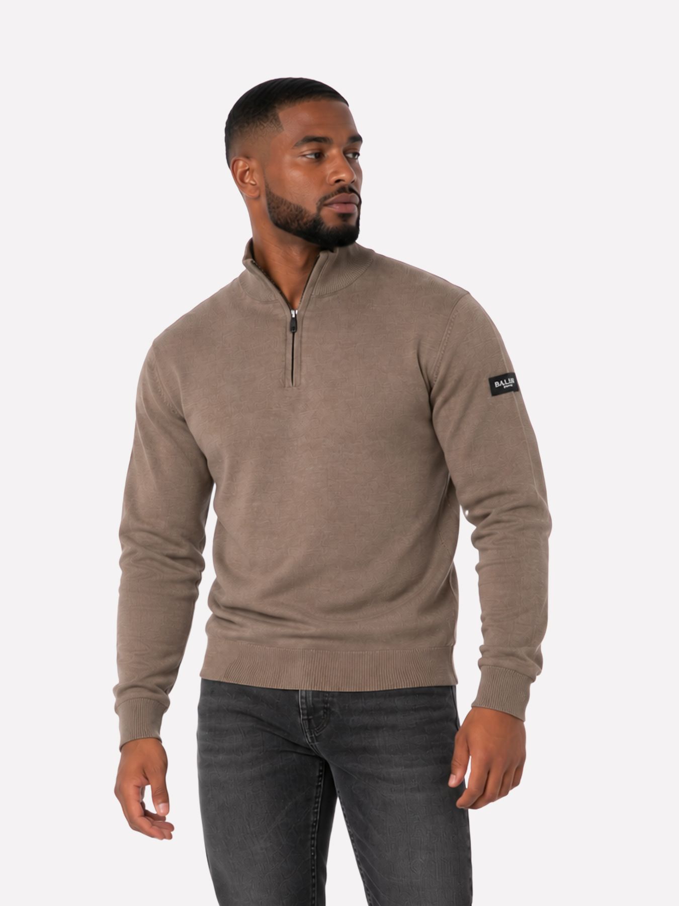 Ballin Half knit zip COFFEE 00121697-A7