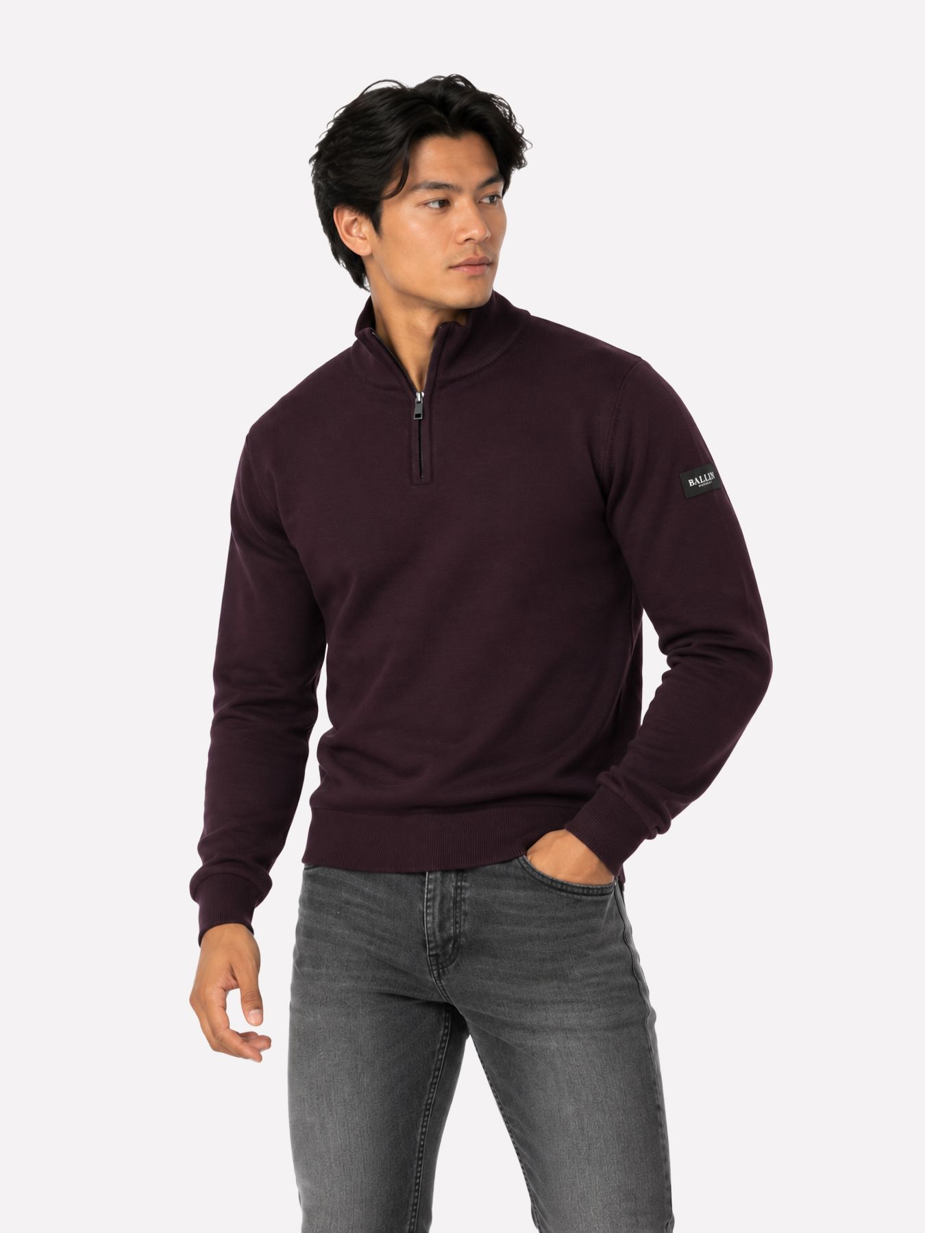 Ballin Half knit zip bordeaux 00121697-R1