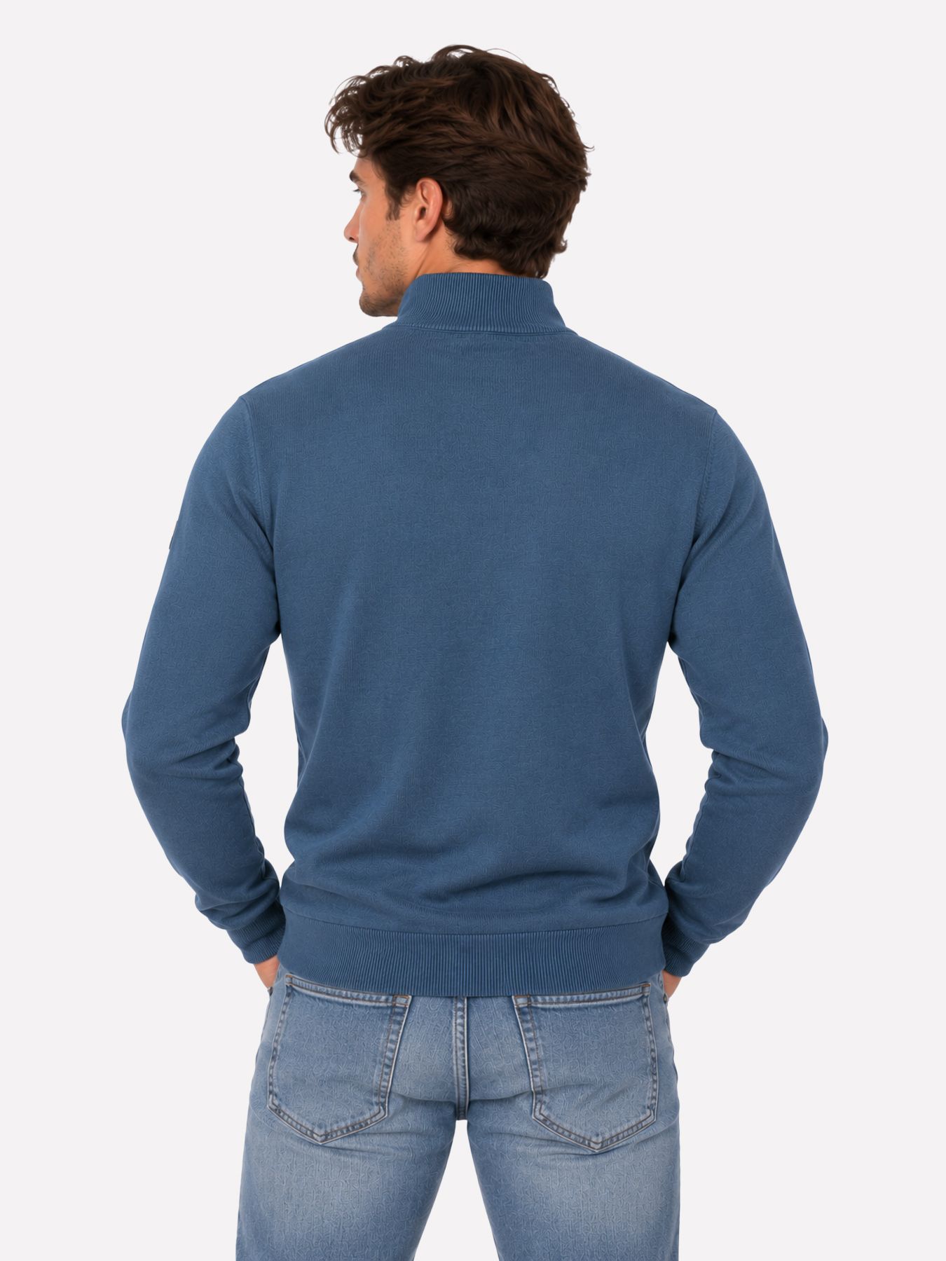 Ballin Half knit zip Steel Blue Grey 2900172478080