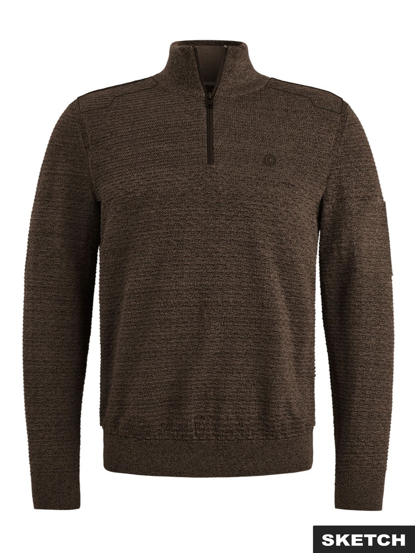 Jack & Jones JCOLEAGUE KNIT HIGH NECK SMU Chocolate Torte/SLIM FIT 2900172491027