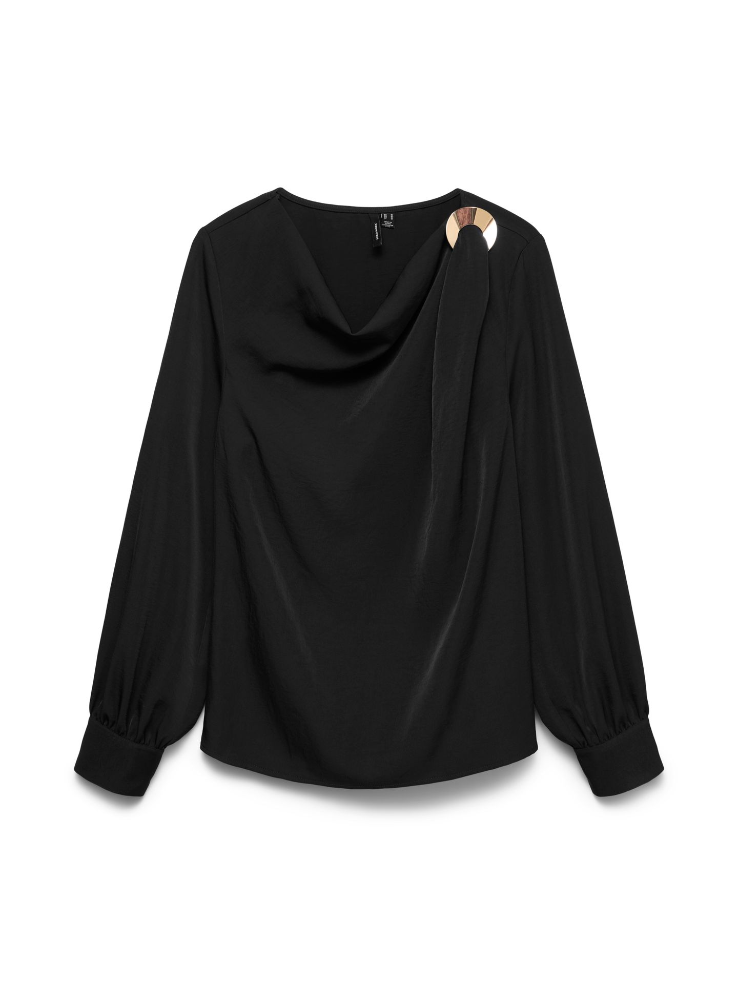 Vero Moda VMMILANI L/S O-NECK TOP WVN BTQ Black 00121704-EKA26011400000025