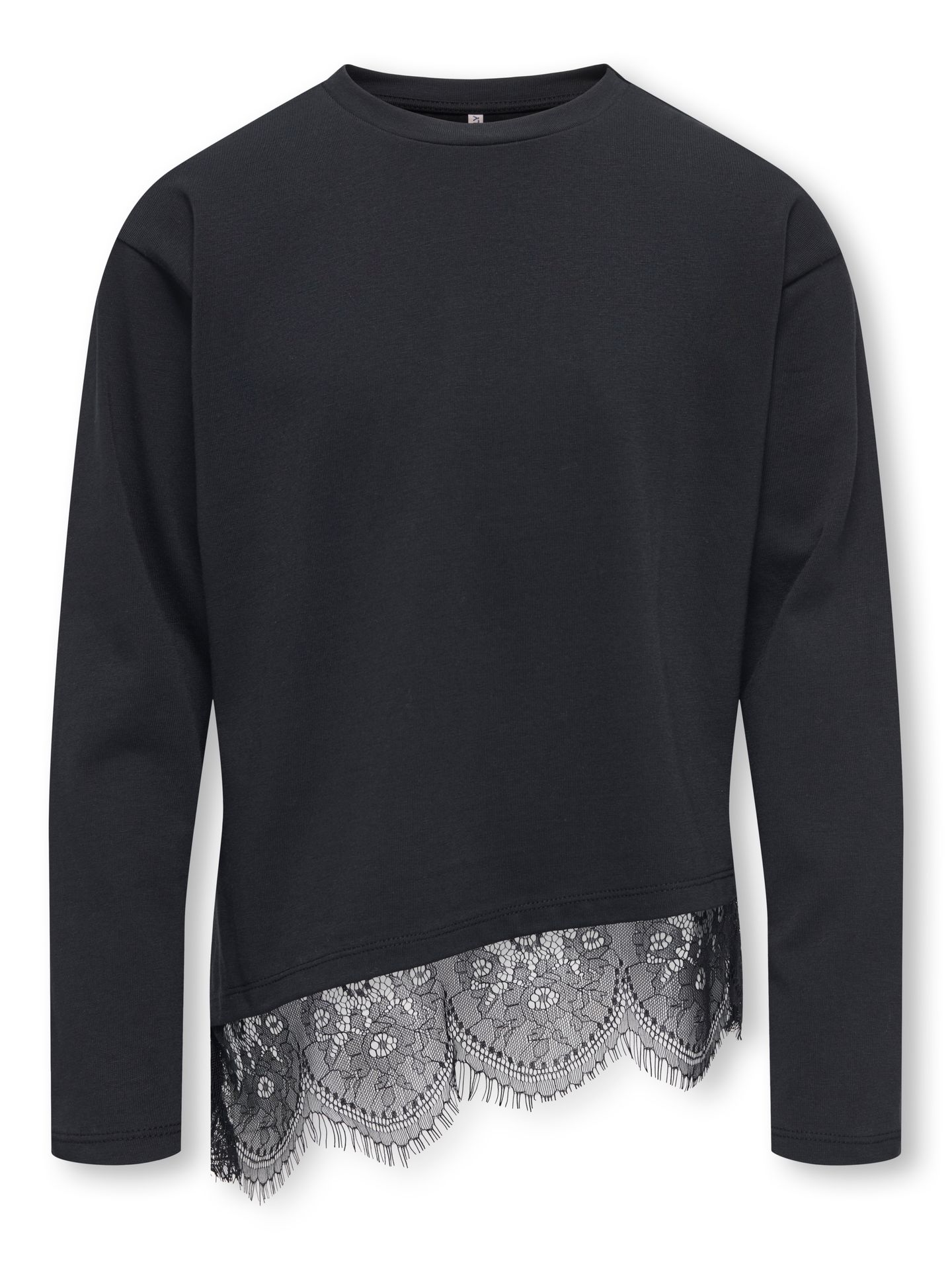 Kids Only KOGKAMIL LS ASSYMETRIC LACE TEE JRS Black/LEO AOP 00121705-EKA26011400000044