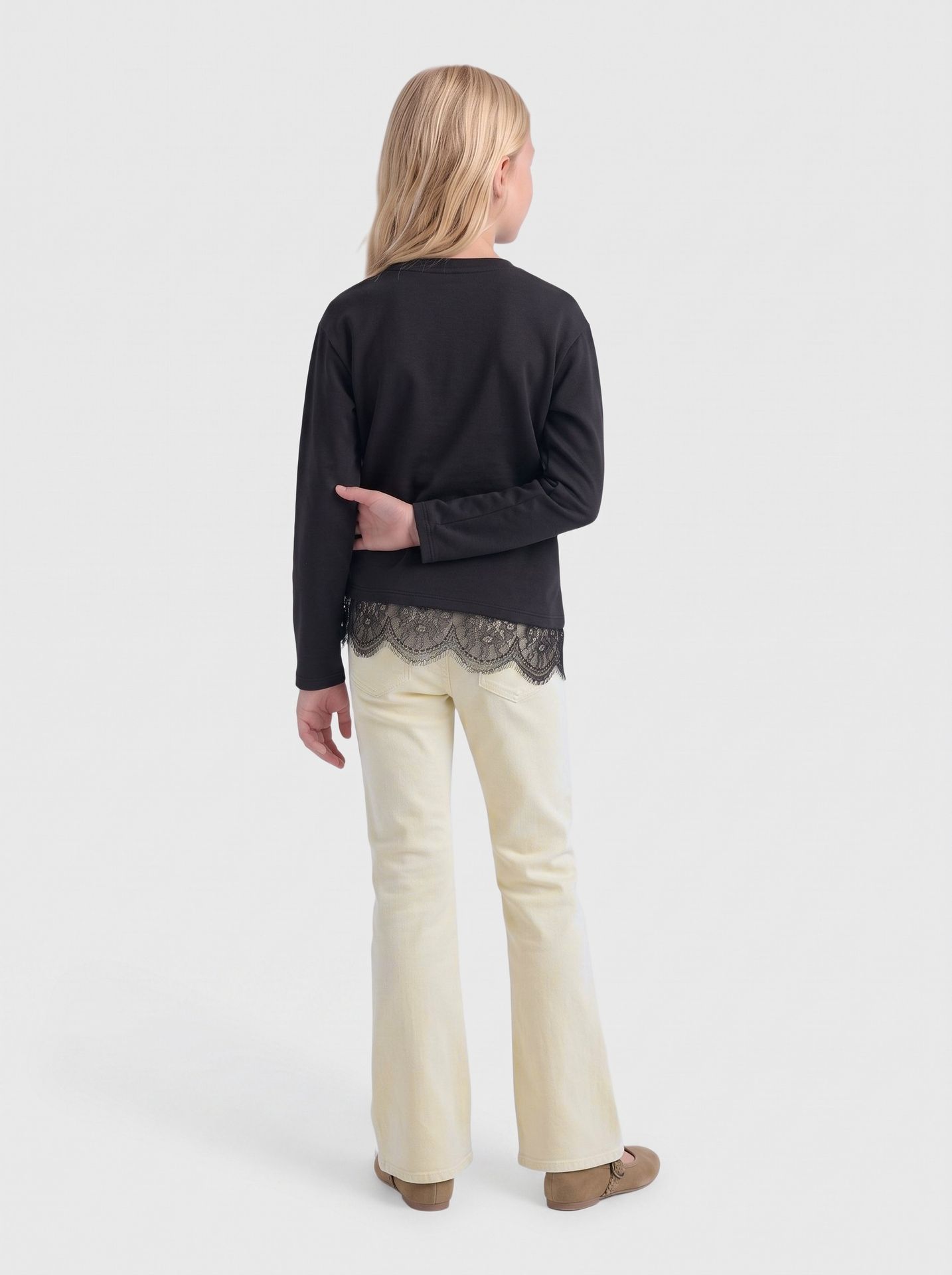 Kids Only KOGKAMIL LS ASSYMETRIC LACE TEE JRS Black/LEO AOP 2900172496015