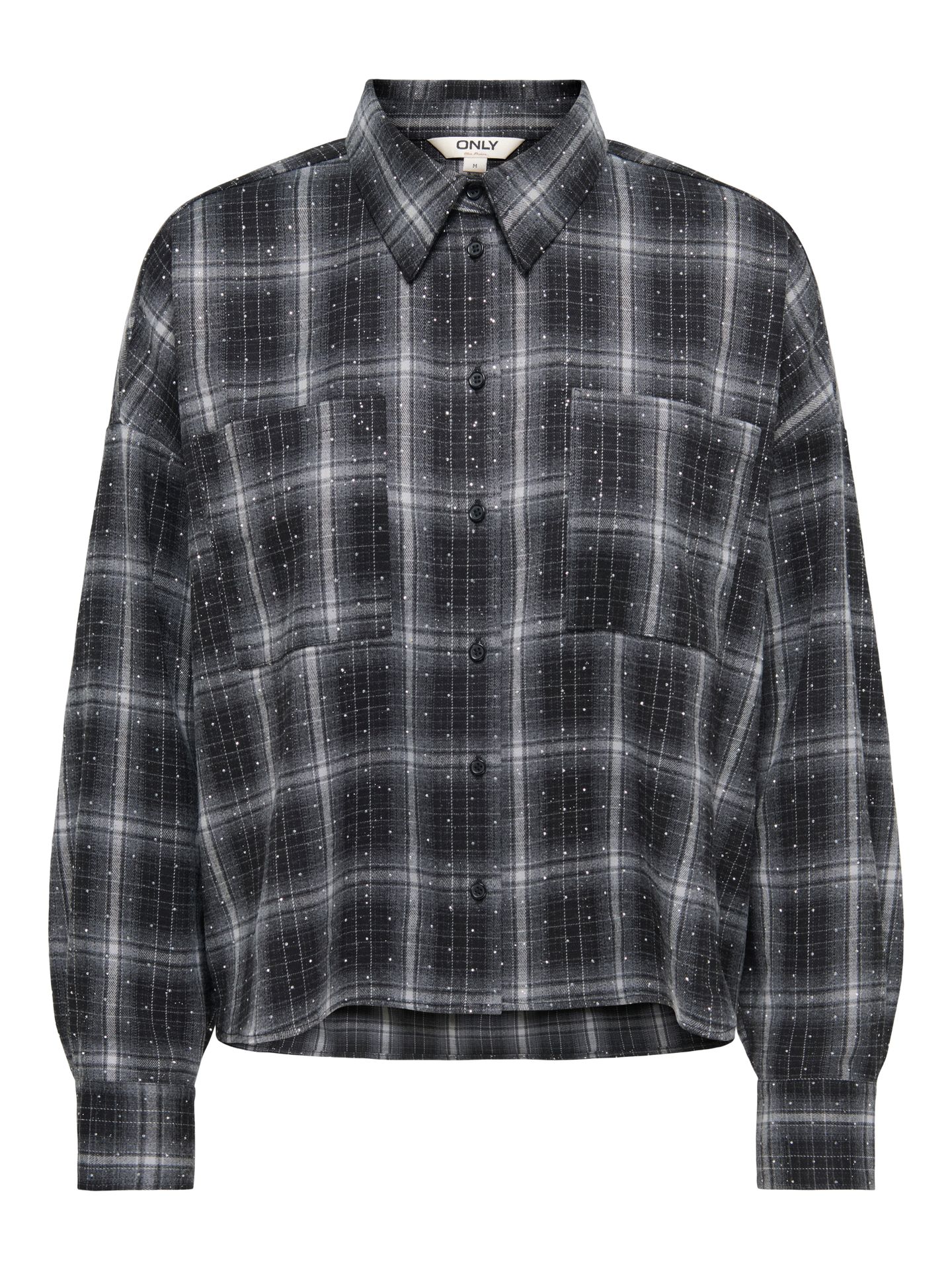 Only ONLILSTON LS GLITTER DETAIL SHIRT W Black/LEO AOP 00121706-EKA26011400000044