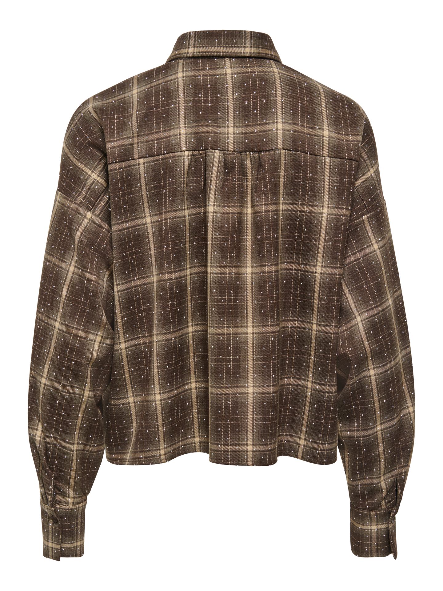 Only ONLILSTON LS GLITTER DETAIL SHIRT W Black Coffee/Elnora zigzag 2900172501030