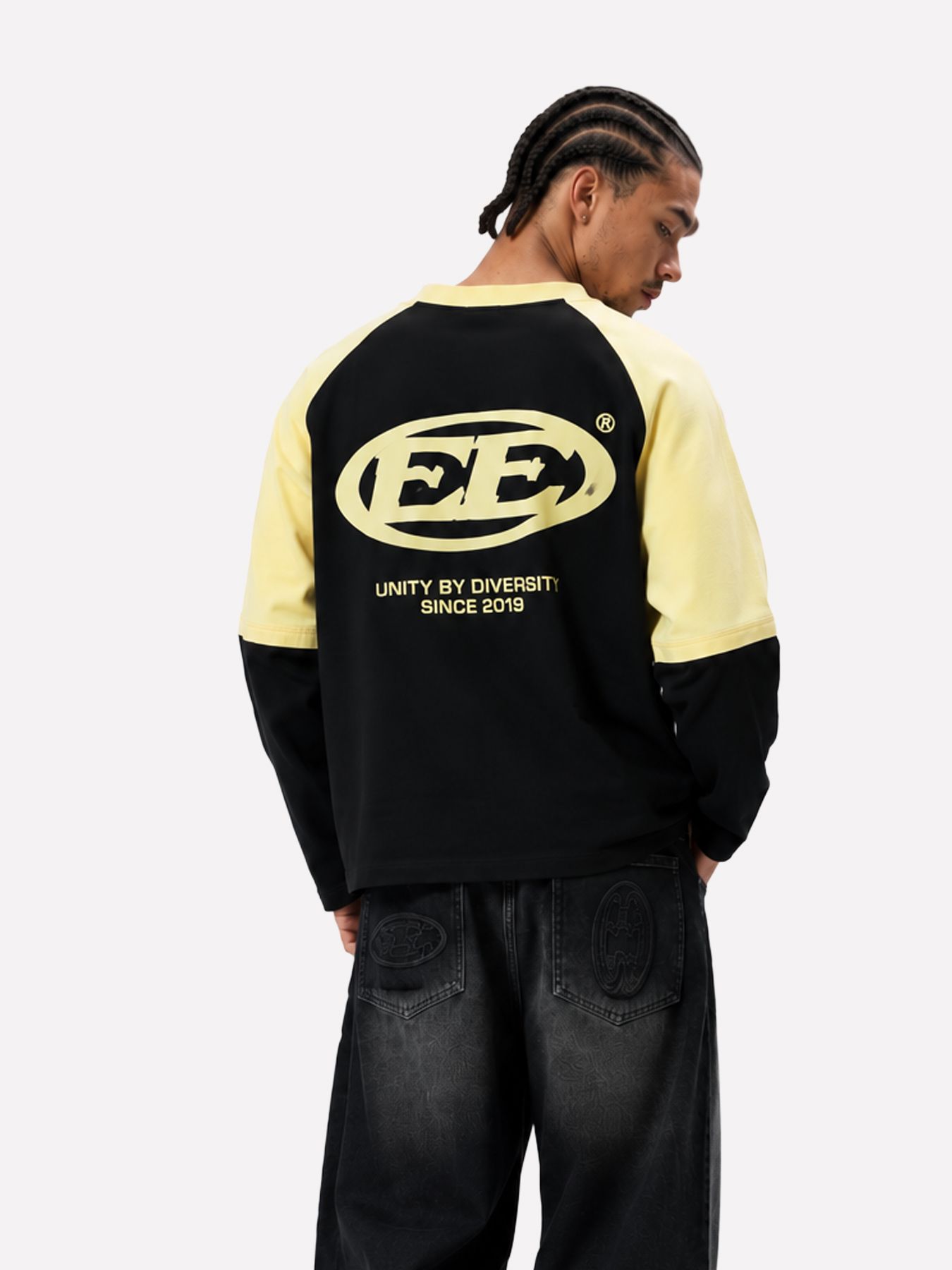 EqualitÃ© Dante Double layer longsleeve Black/Yellow 2900172505045