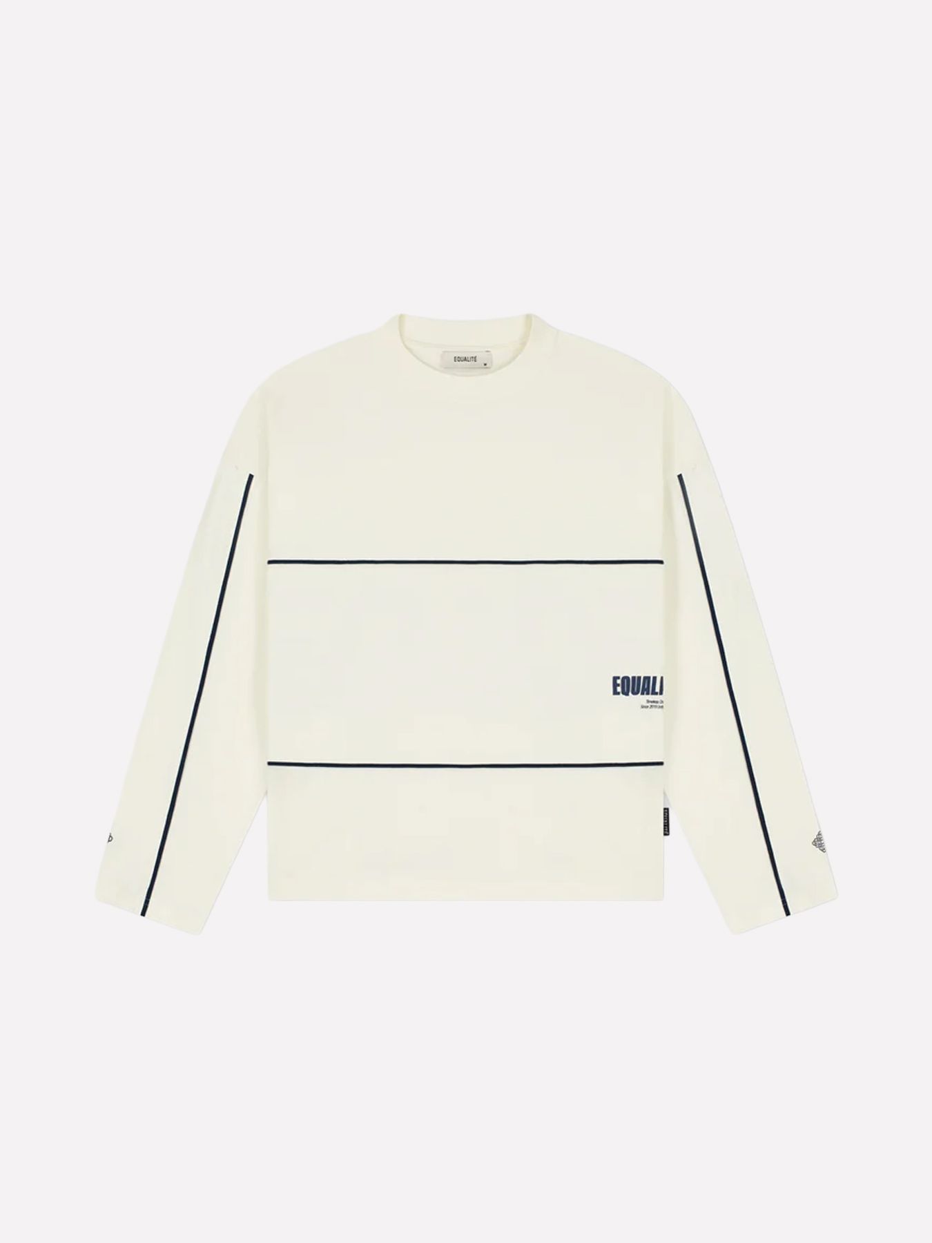 EqualitÃ© Bruno line longsleeve tee Off white/Navy 2900172507063