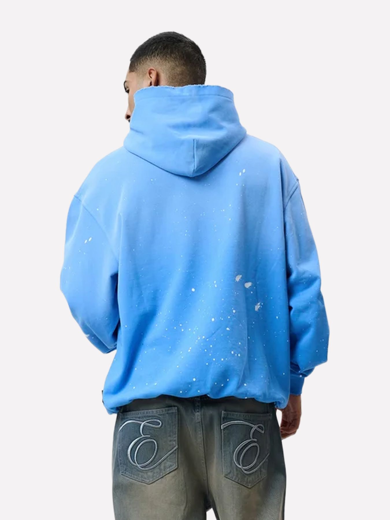 Equalité Signature paint oversized hoodie Blue 2900172510063