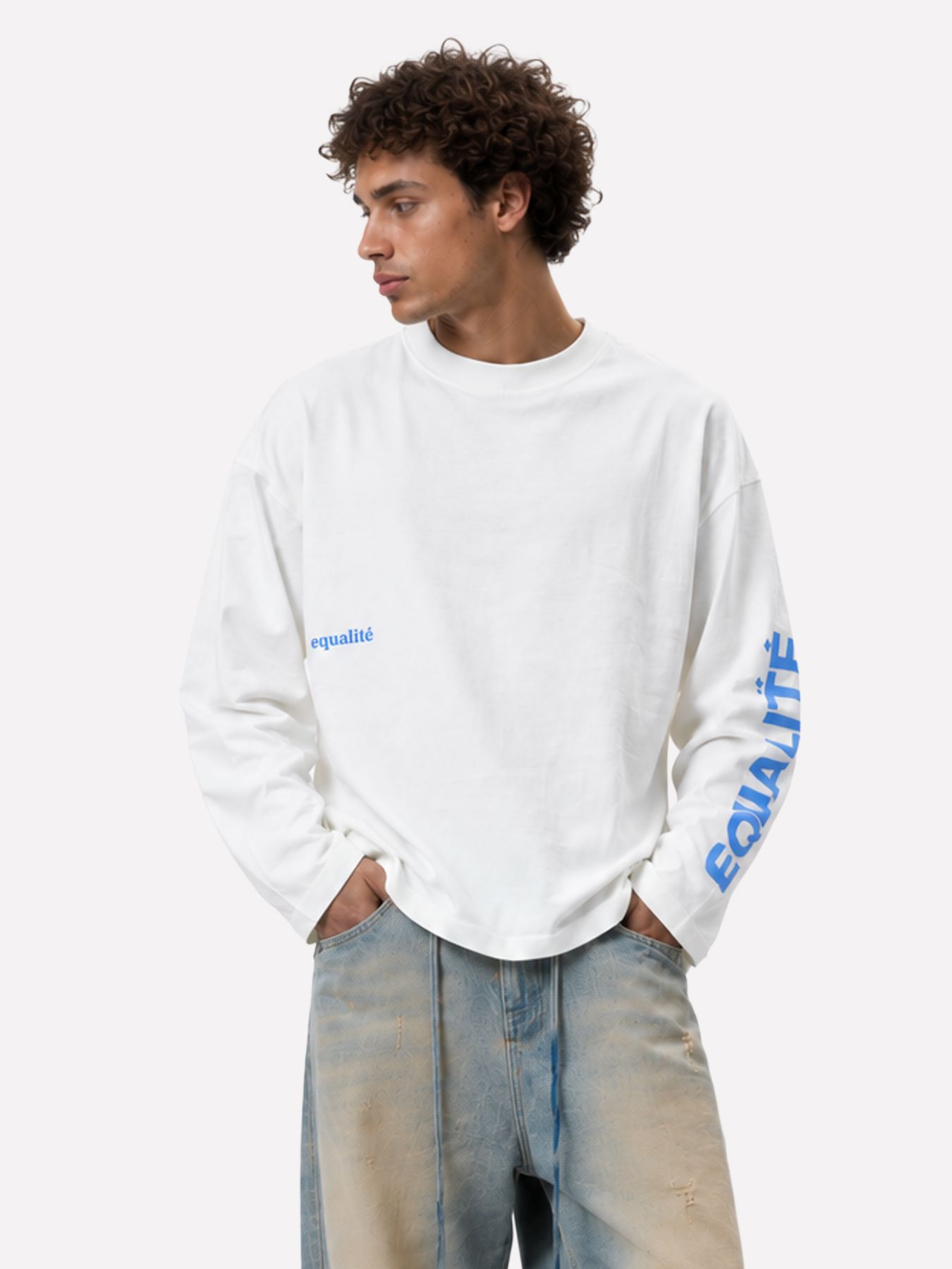 EqualitÃ© Pegasus oversized longsleeve off white 00121713-W2