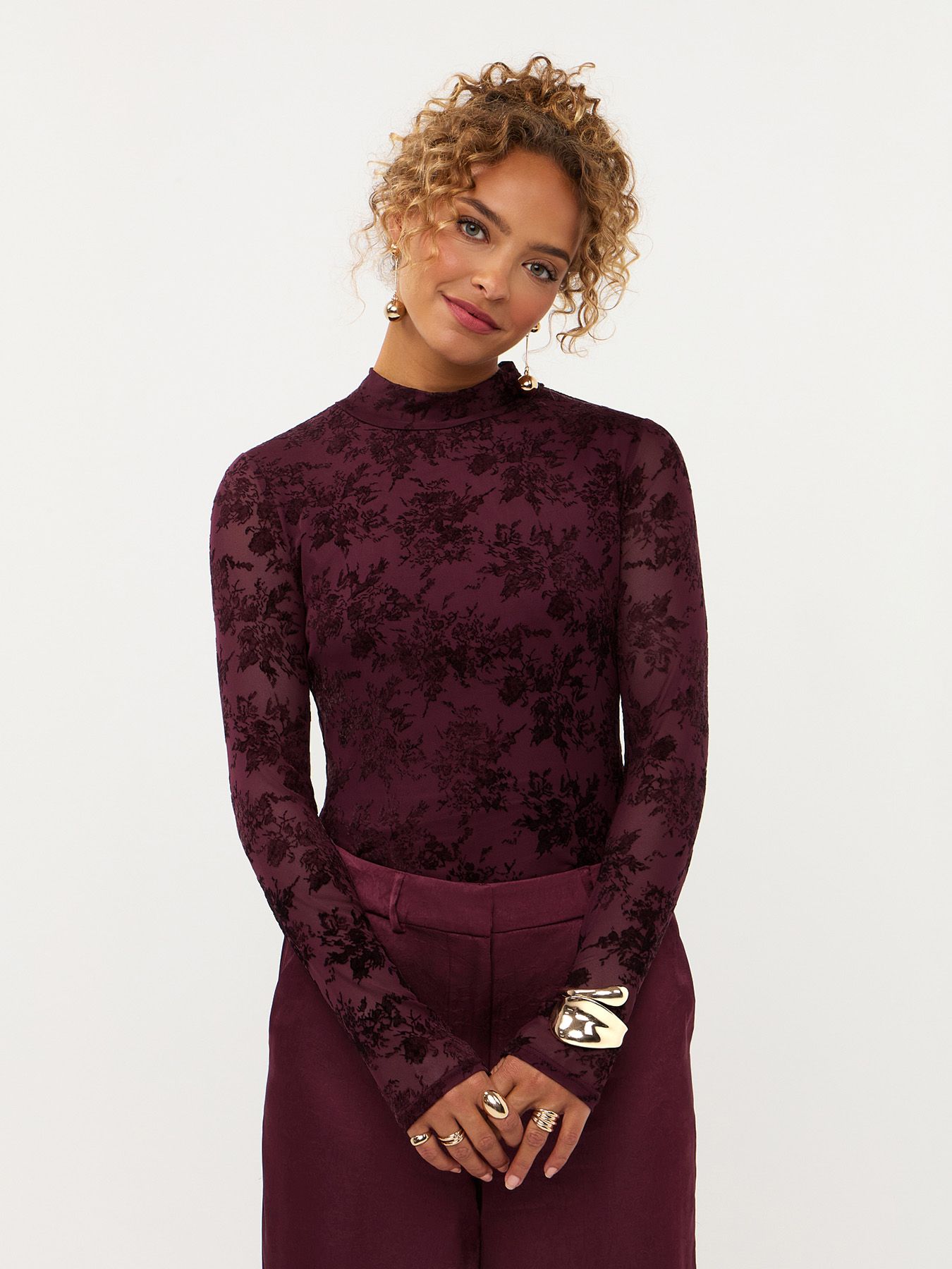 Ydence Top Anouk Burgundy 00121723-4093