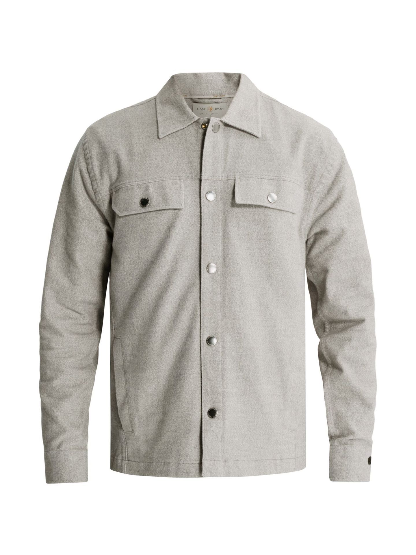 Cast Iron Long sleeve shirt Brushed Wool Loo Lunar Rock 00121736-9024