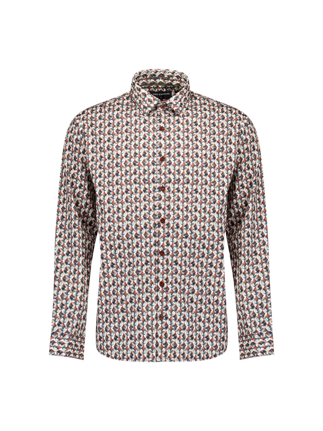 No Excess Shirt Stretch Allover Printed 048 caramel 2900172549087