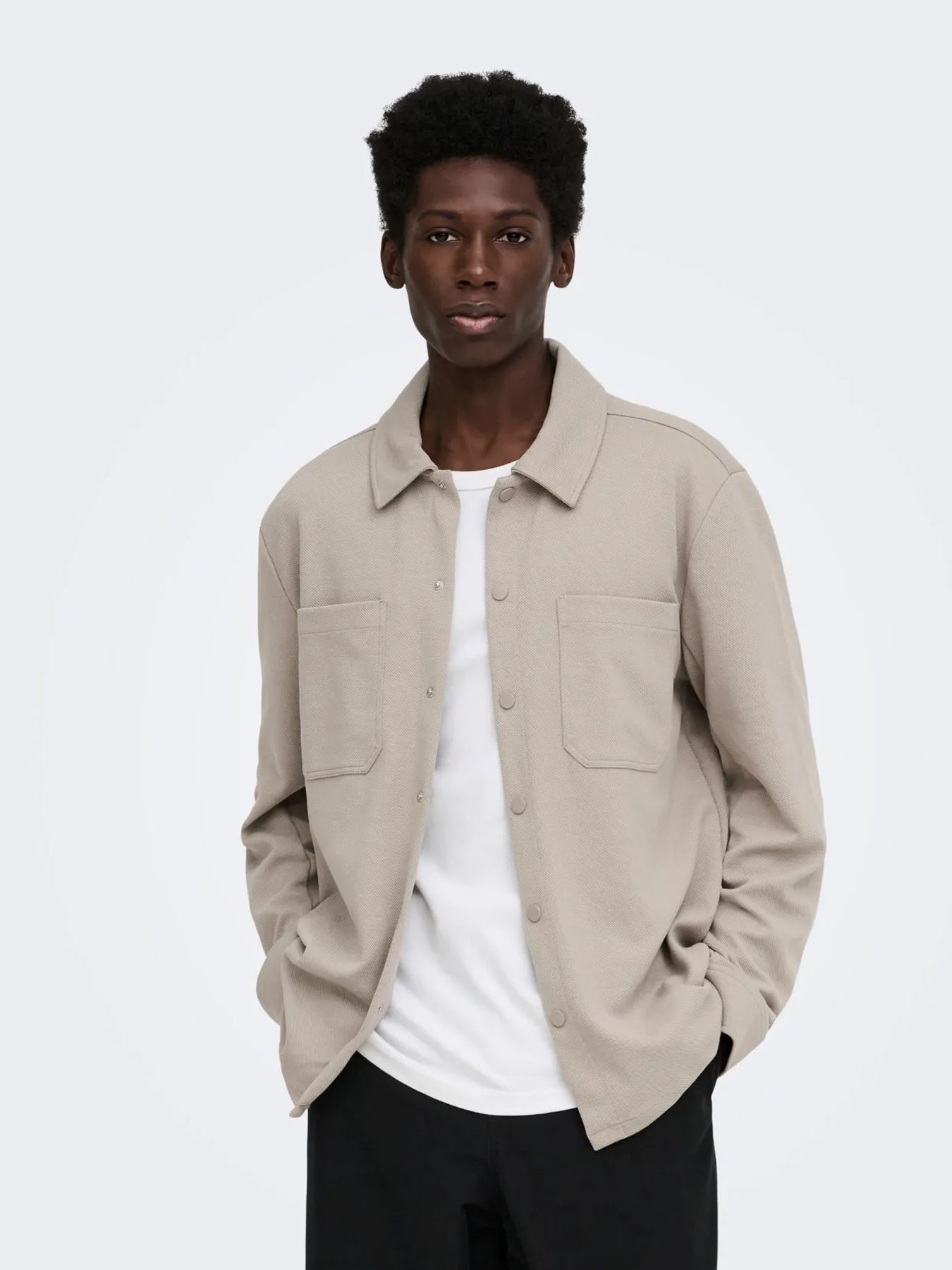 Only & Sons ONSNEWKODYL LS PATCH PKT OVERSHIRT Vintage Khaki/Melange 2900172560037