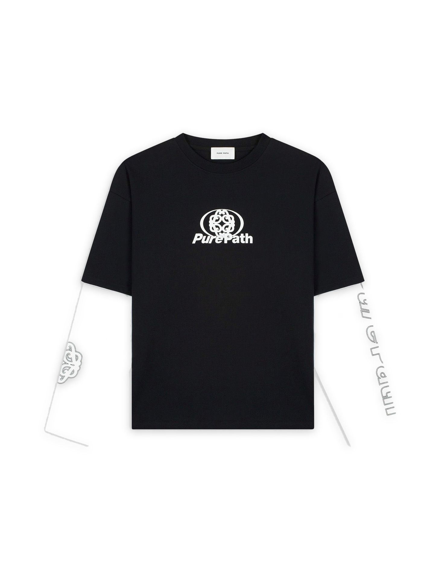 Pure Path Double Layered Monogram Longsleeve T-shirt 02 black 00121986-EKA26015200000010