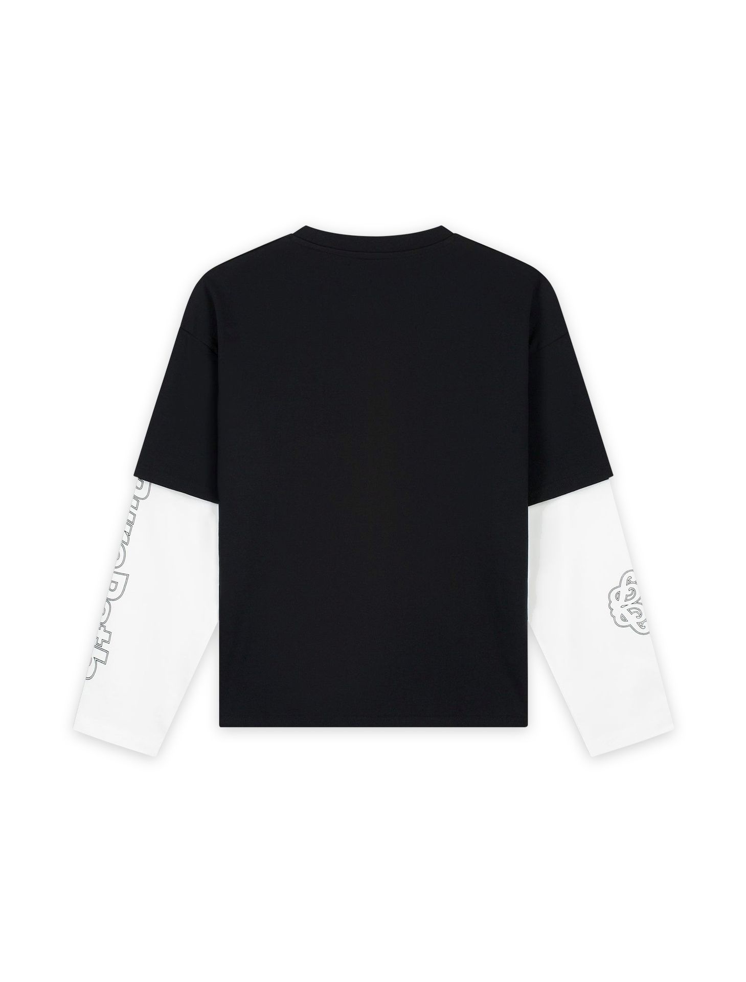 Pure Path Double Layered Monogram Longsleeve T-shirt 02 black 2900173044031