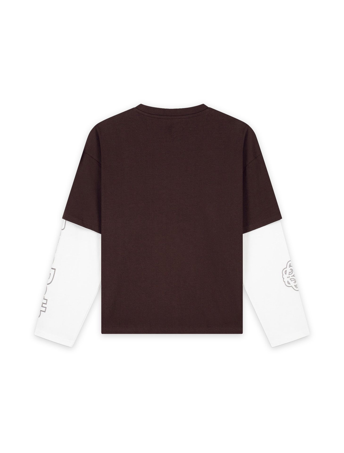 Pure Path Double Layered Monogram Longsleeve T-shirt 96 dark brown 2900173045069