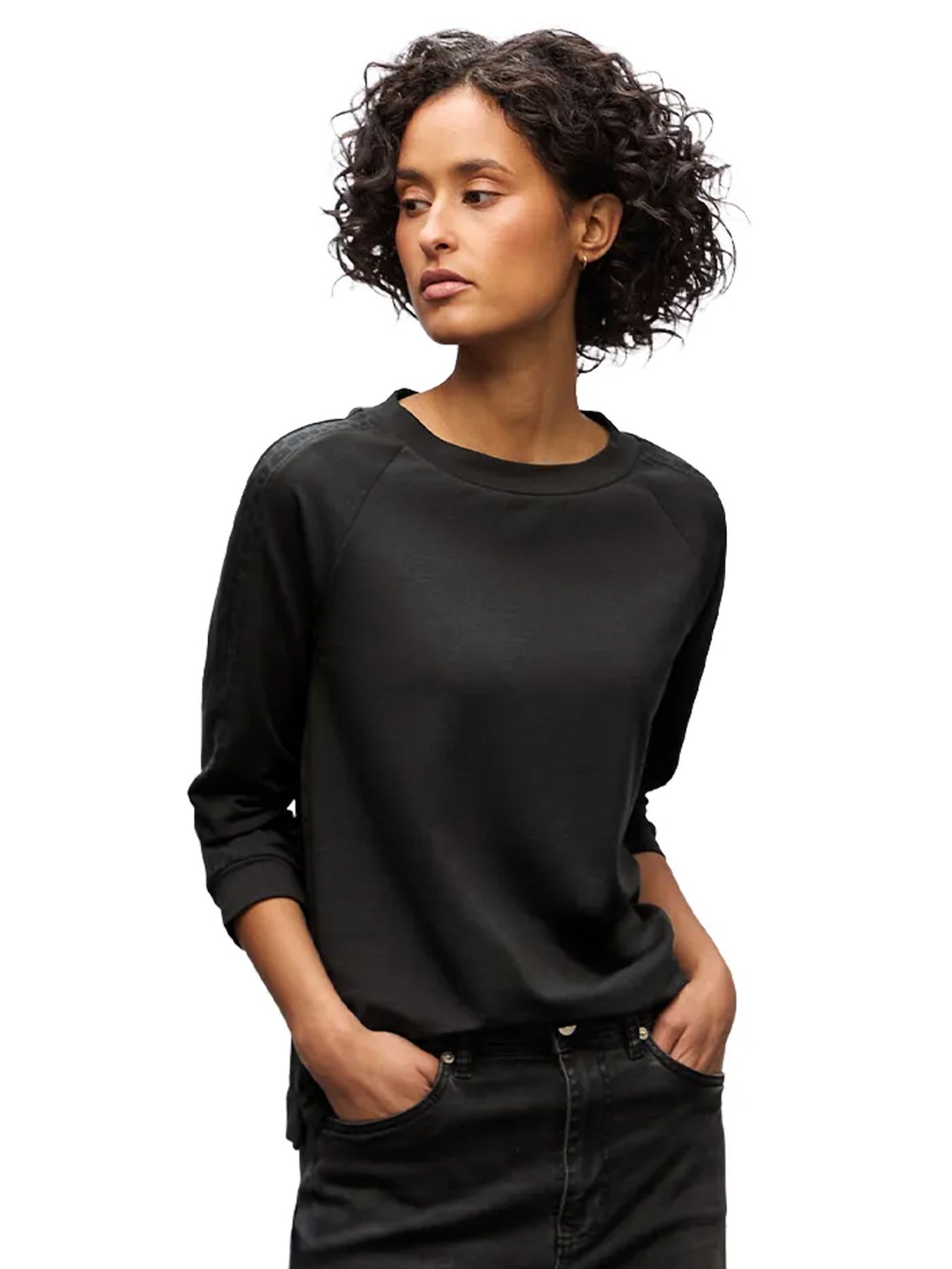 Street One A324190 shirt w.printed galloon darkest brown 00113923-EKA19000200000758