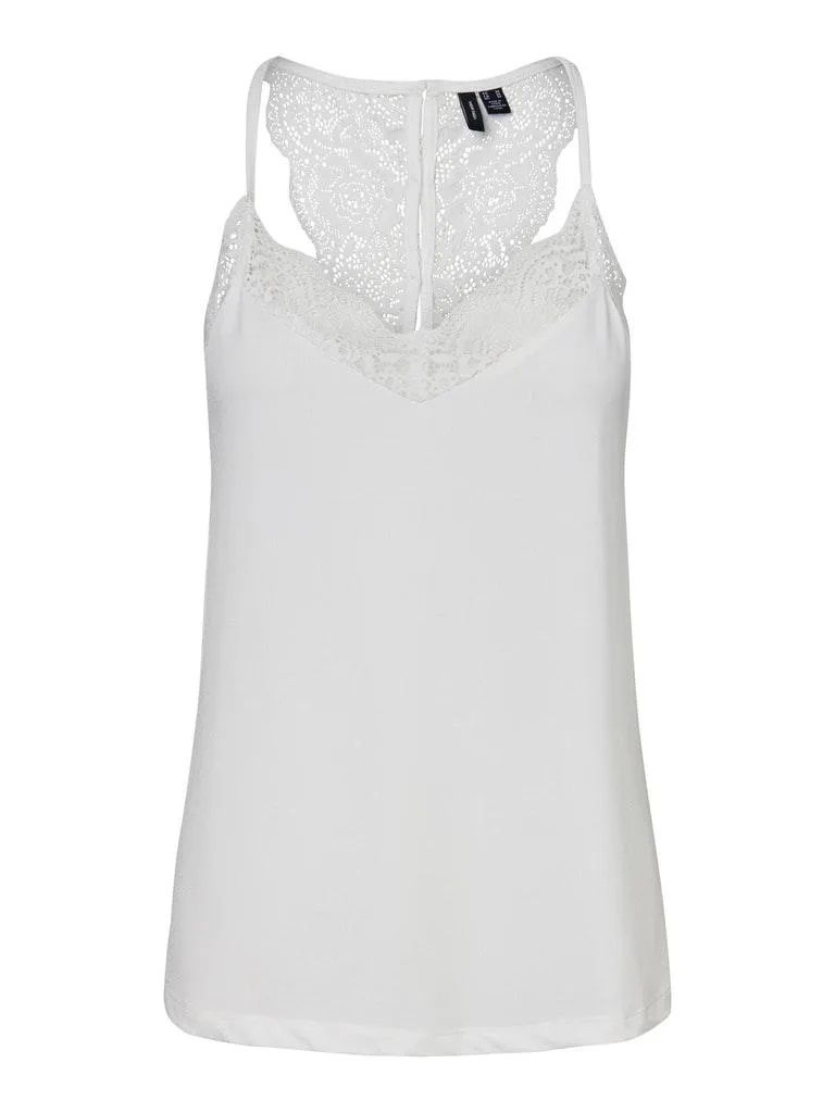 Vero Moda VMANA S/L LACE TOP GA NOOS Snow White 2900144607067