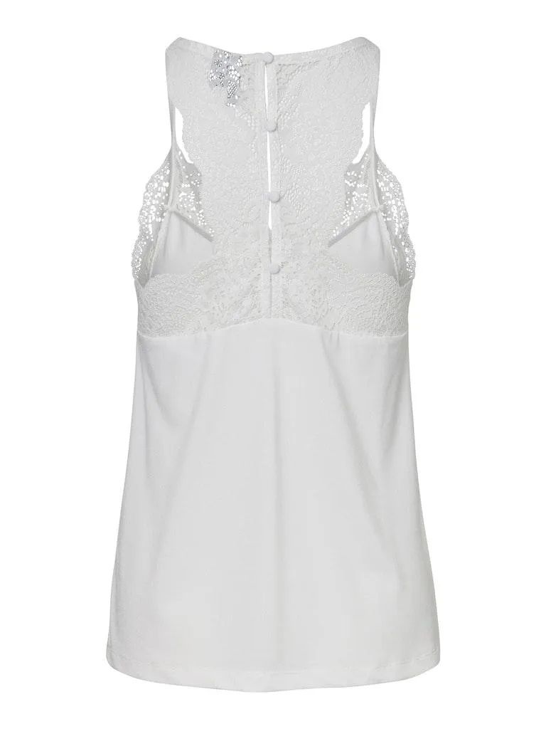 Vero Moda VMANA S/L LACE TOP GA NOOS Snow White 2900144607067